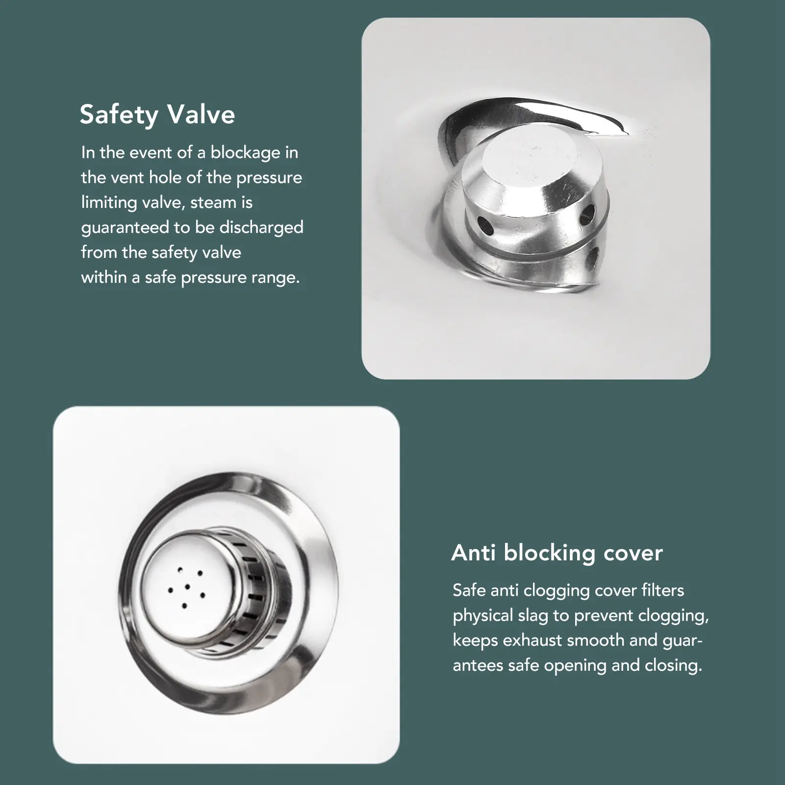 Pressure Cooker Stainless Steel Explosion Proof Multifunctional with Safety Valve 80KPA Security Handle Pressure Cooking Pot