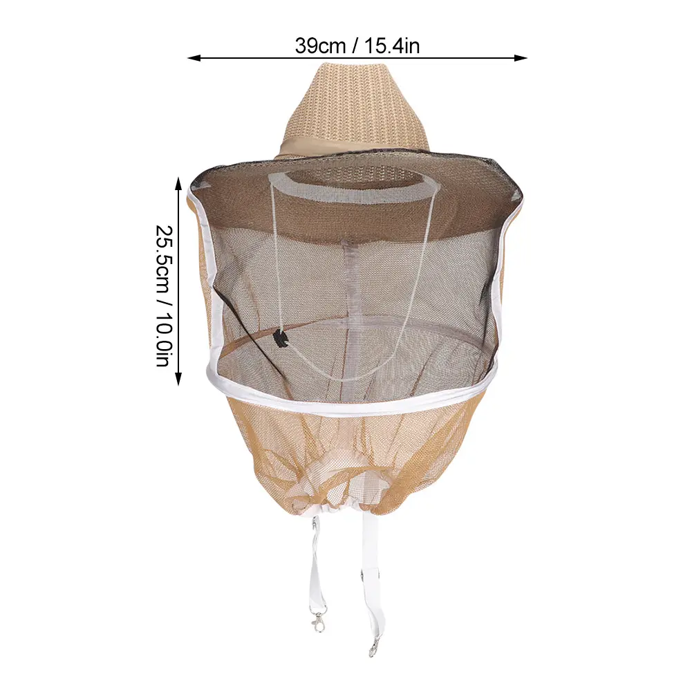 Beekeeping  Cowboy Hat Breathable Fireproof Beekeeping Veil  Face  Protector