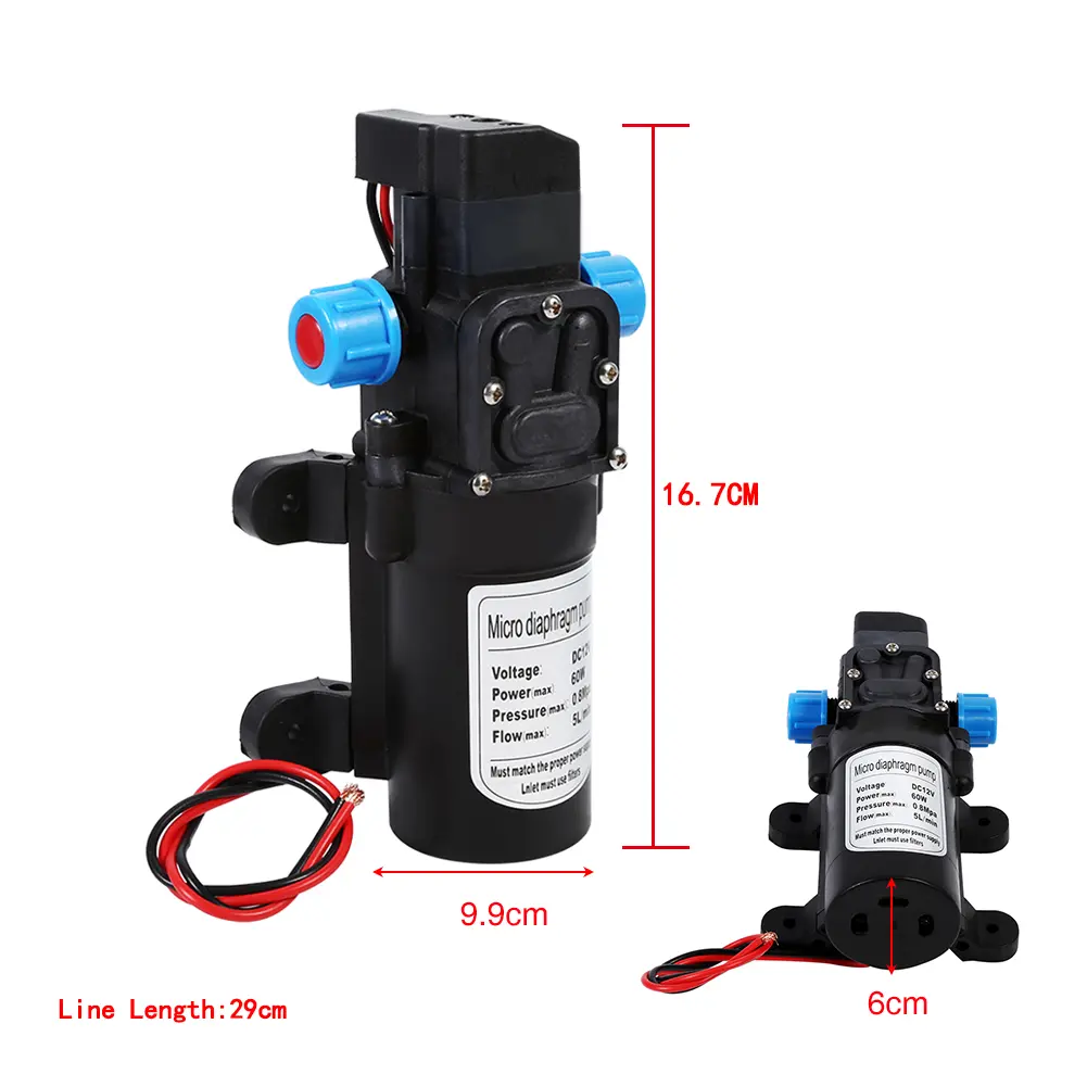 DC 12V Water Pump High Pressure 116Psi Self Priming Caravan Camping Boat