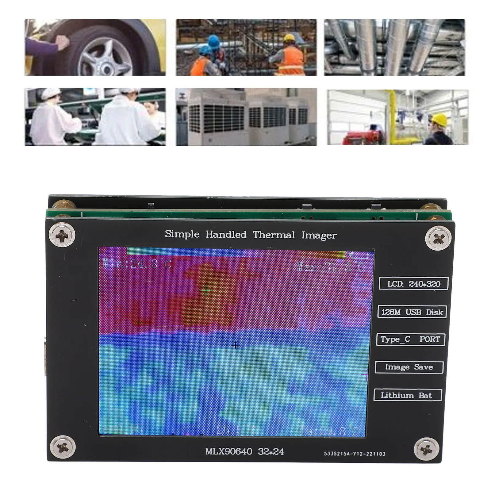 Digital Infrared Thermal Imager Digital Handheld Portable Multifunctional 2.8in LCD Screen