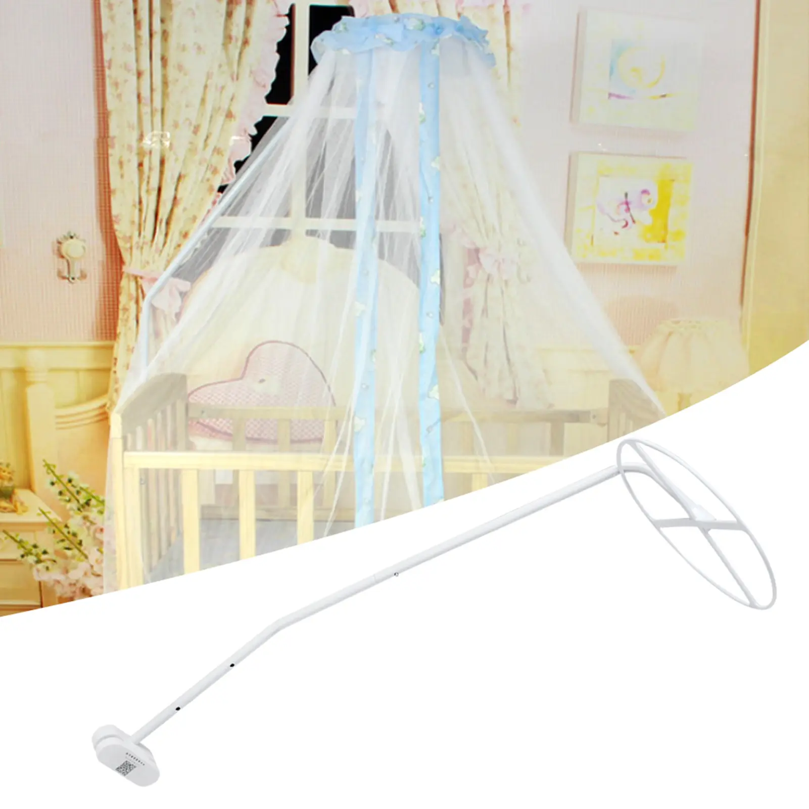 Mosquito Net Stand Holder Set Adjustable Clip On Crib Canopy Holder Rack Mosquito Net Accessories