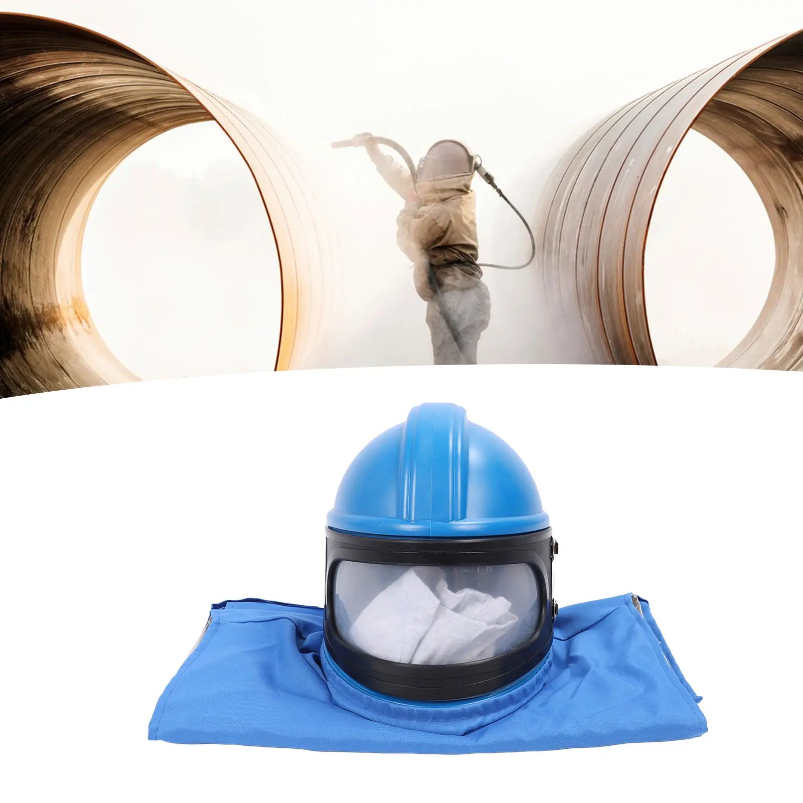 Sandblasting Helmet with Air Supply Sandblaster Air Supplied Safety Sandblast Hood Protector