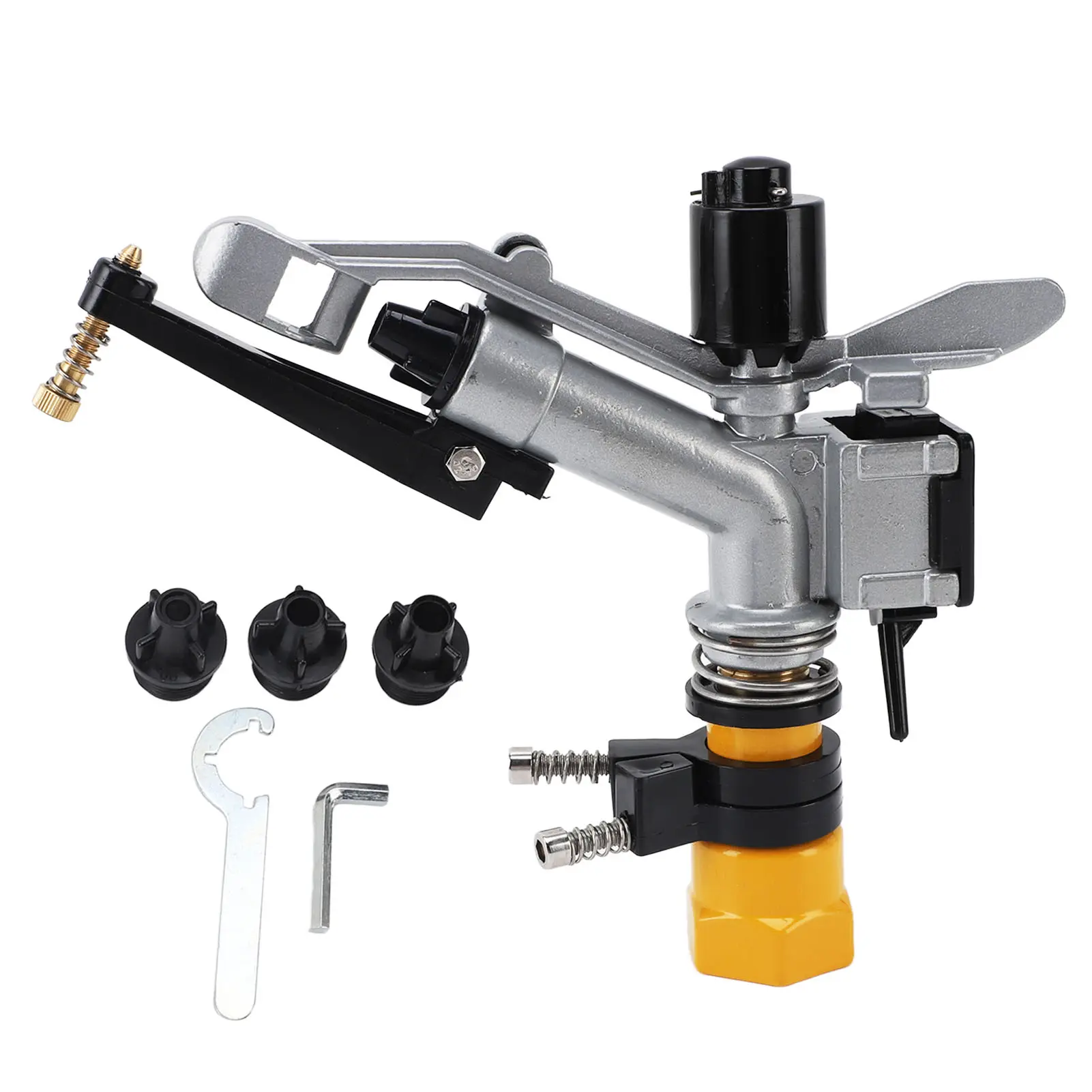 Garden Auto Rotating Sprinkler 360 Degree Auto Rotating Large Area Irrigation Sprinkler with 1‑1/2 Inch FNPT Interface for Yard