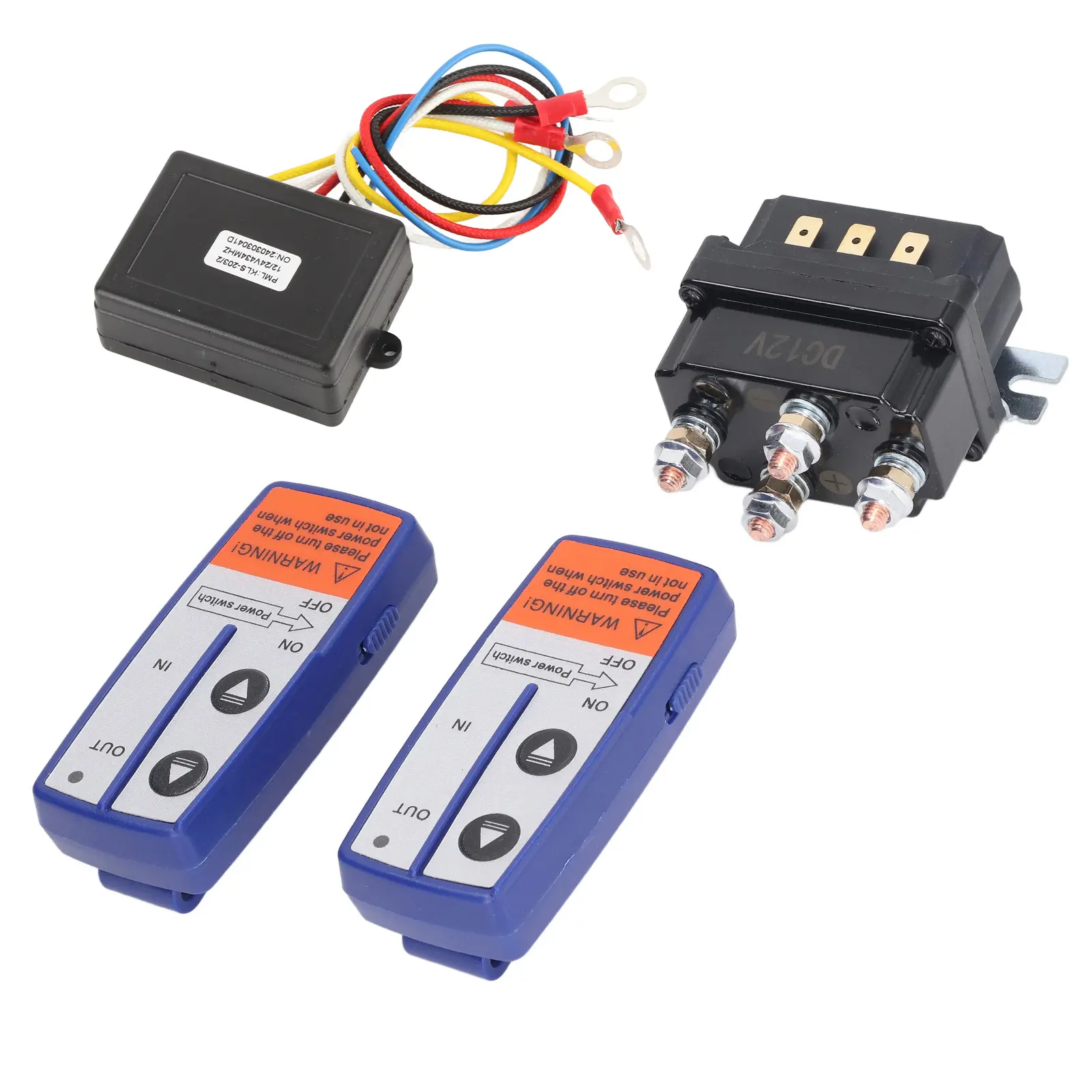 12V 250A Winch Relay Kit with Remote Controller Relay Contactor Switch for Industrial Vehicle