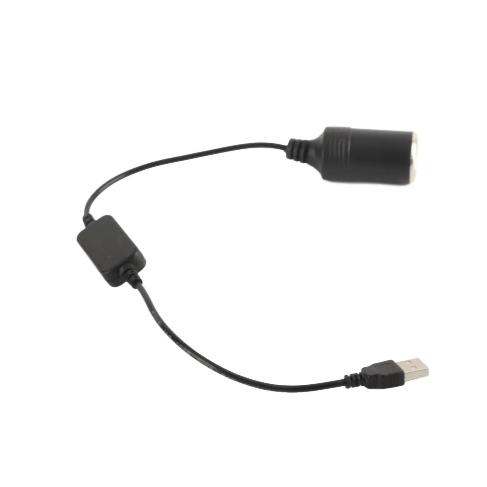 USB Port to 12V Car Cigarette Lighter Socket Female Converter Adapter Cord