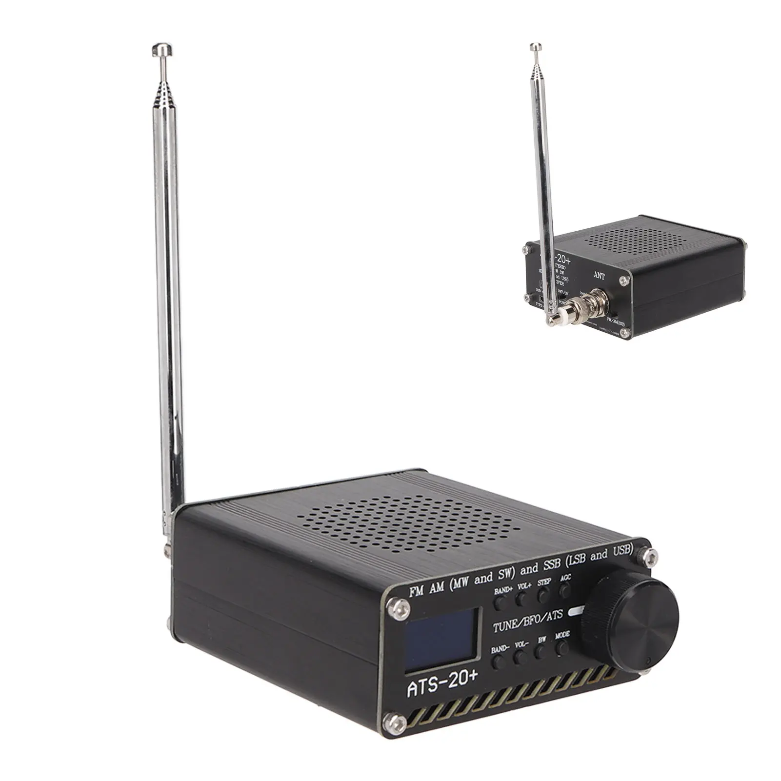 ATS 20+ Radio Receiver Easy To Read Portable World Band Digital Receiver Professional Lightweight for Home for Outdoor Camping
