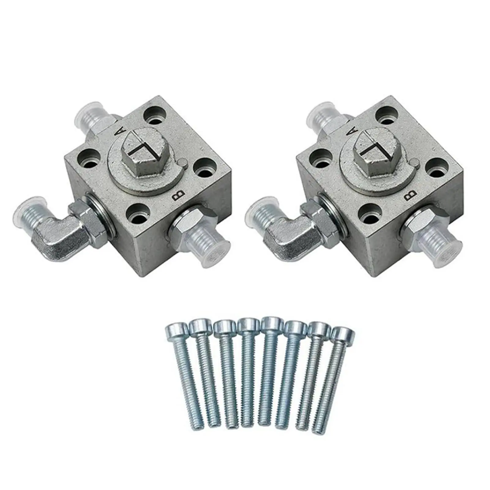 2Pcs 3 Way Diverter Valve for 1-2 Ton Chinese Mini Excavator with 31in Flexible Hoses