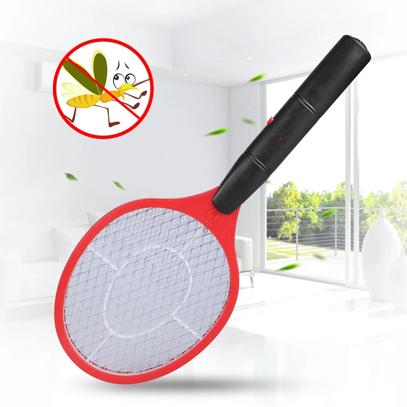Electric Fly Swatter Cordless Battery Power Electric Fly Mosquito Swatter Bug Zapper Racket Insects Killer