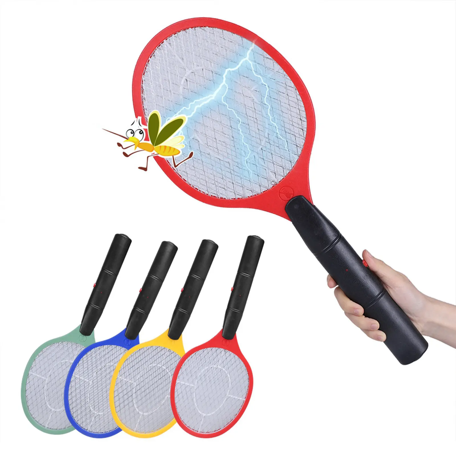 Electric Fly Swatter Cordless Battery Power Electric Fly Mosquito Swatter Bug Zapper Racket Insects Killer