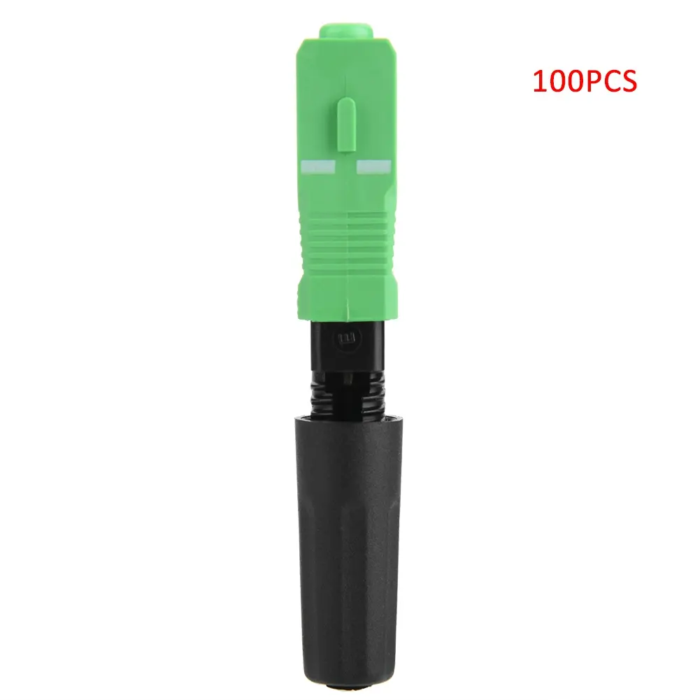 100Pcs SC/APC Embedded Optic Fiber Quick Fast Connector Connecting Adapter(straight plug)