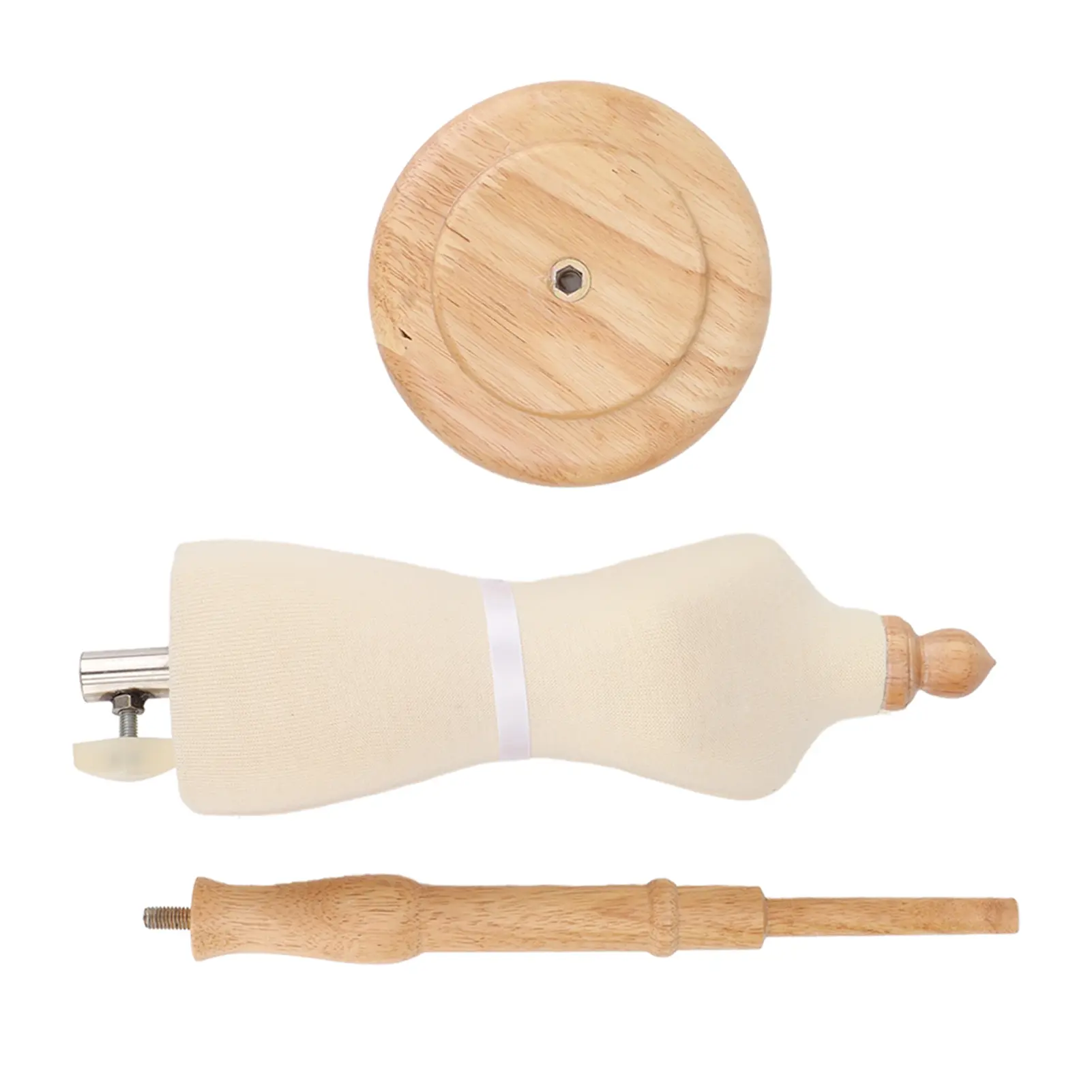 Female Dress Form Professional Beech Wood Durable Sewing Dress Form with Wooden Base for Clothing Dress Display
