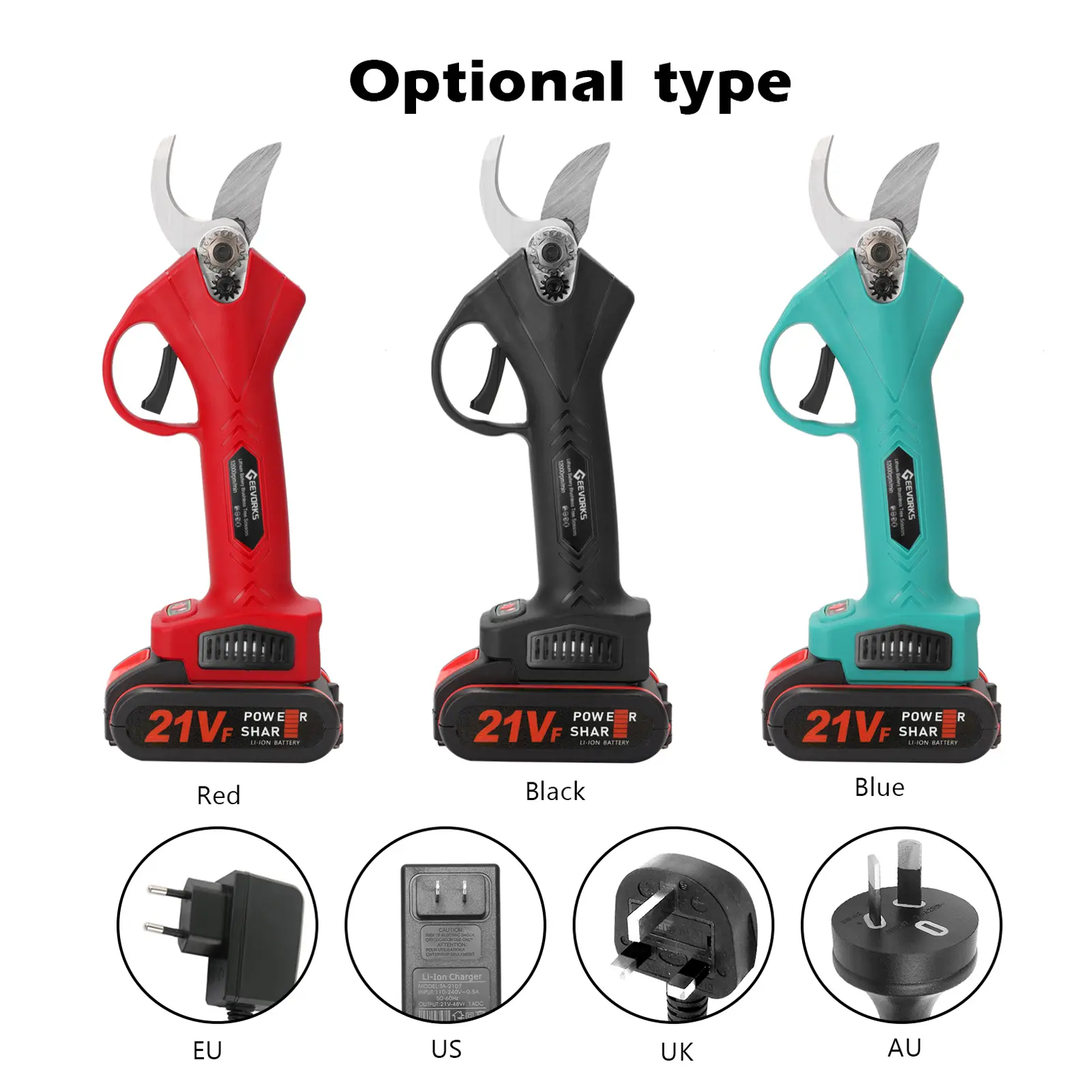 Cordless Electric Scissors Pruner Pruning Shear Efficient Fruit Tree Bonsai Pruning Branches Cutter Landscaping Tool