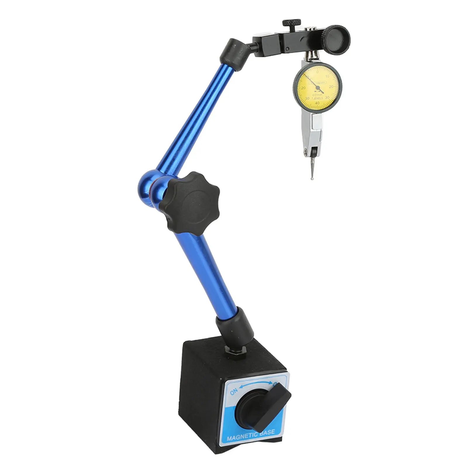 Magnetic Flexible Base Holder Stand with Dial Test Indicator Gauge Blue