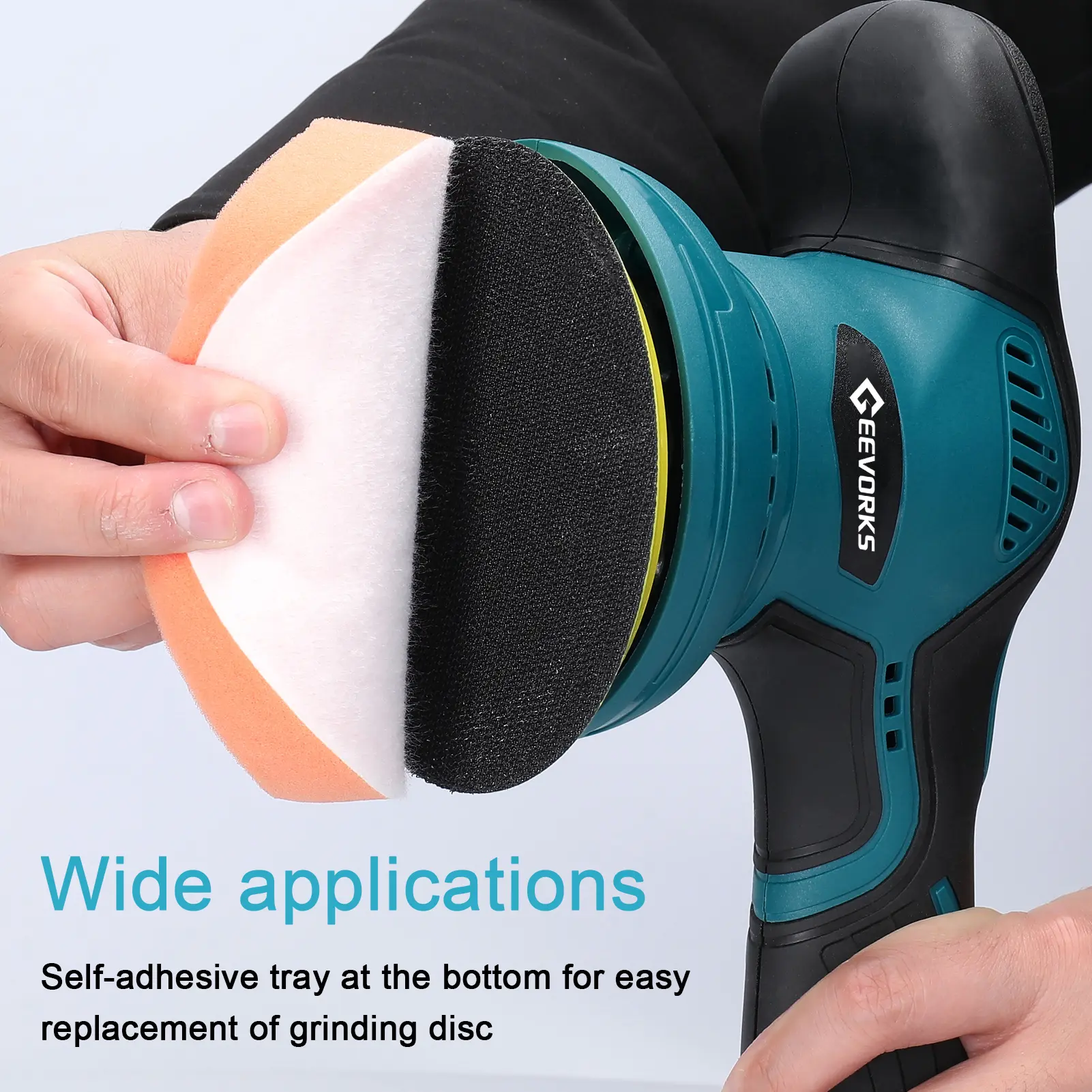 Cordless Eccentric Car Polisher 8 Gears of Speeds Adjustable Electric Auto Polishing Machine Multifunctional Metal Waxing Wood G
