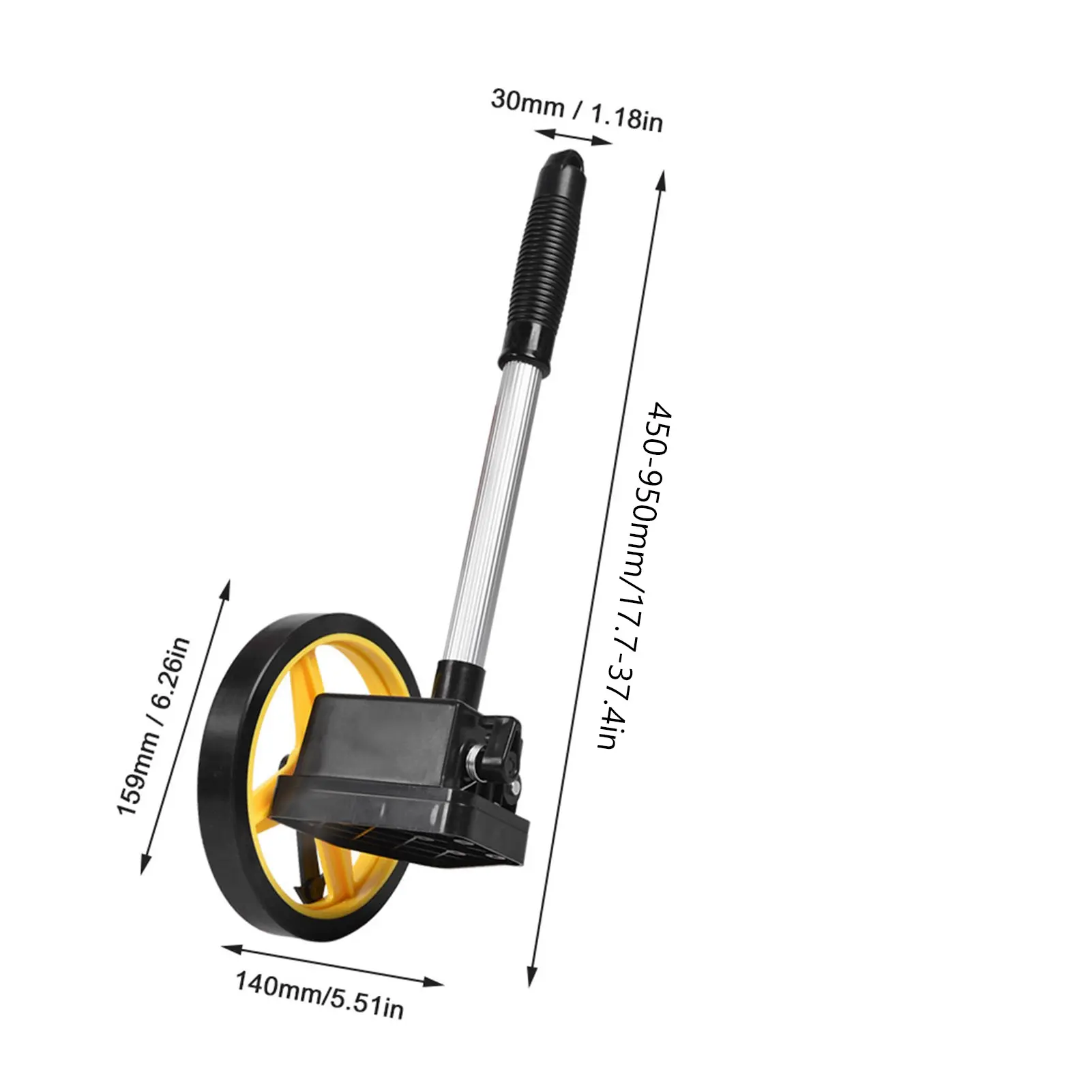 Portable Distance Measuring Wheel 0~9999.9m Distance Measuring Roller for Multiple Purpose