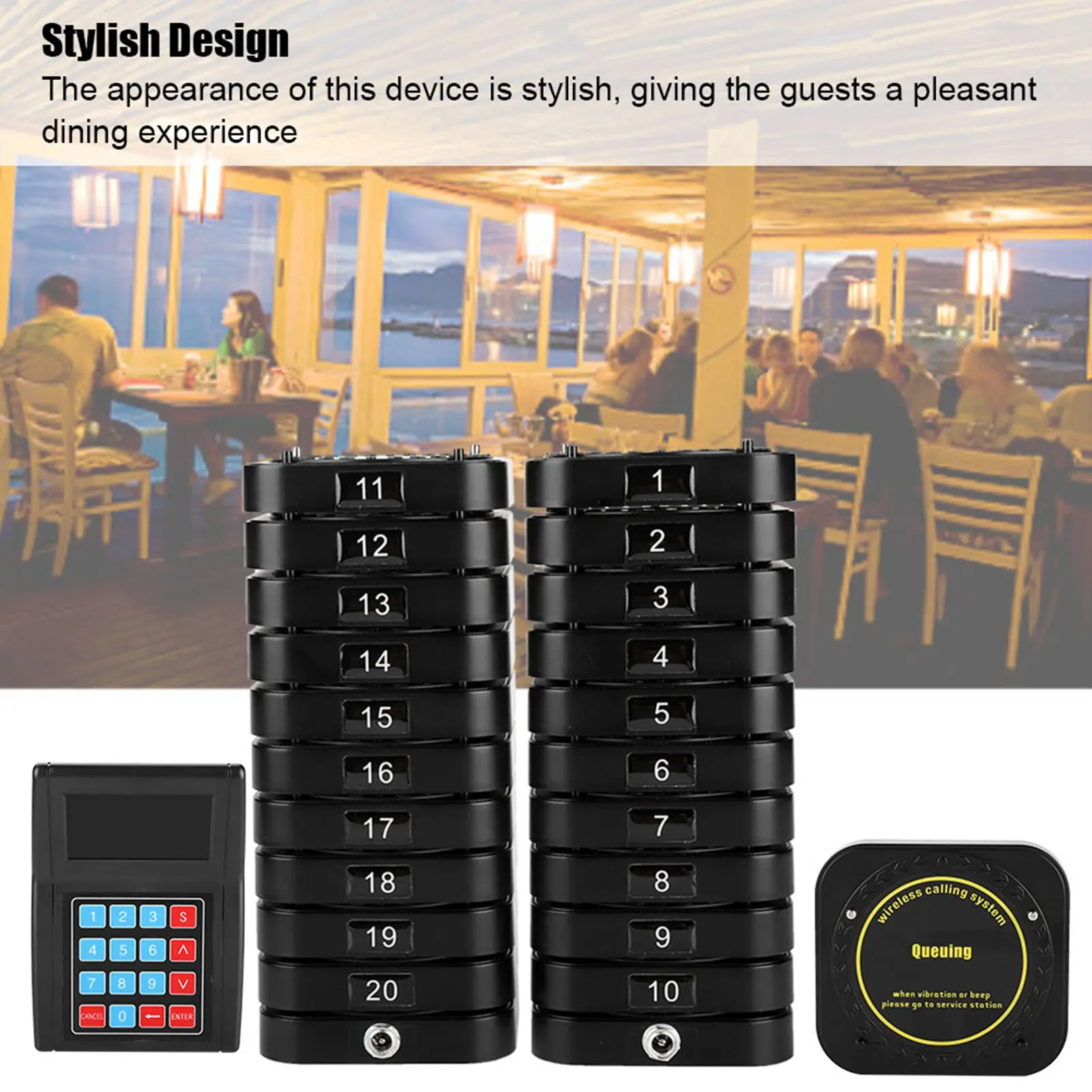 SU-669-S Pager Meal Extractor Queuing Wireless Calling System Receivers Pager System for Restaurant Call Customer Accessories