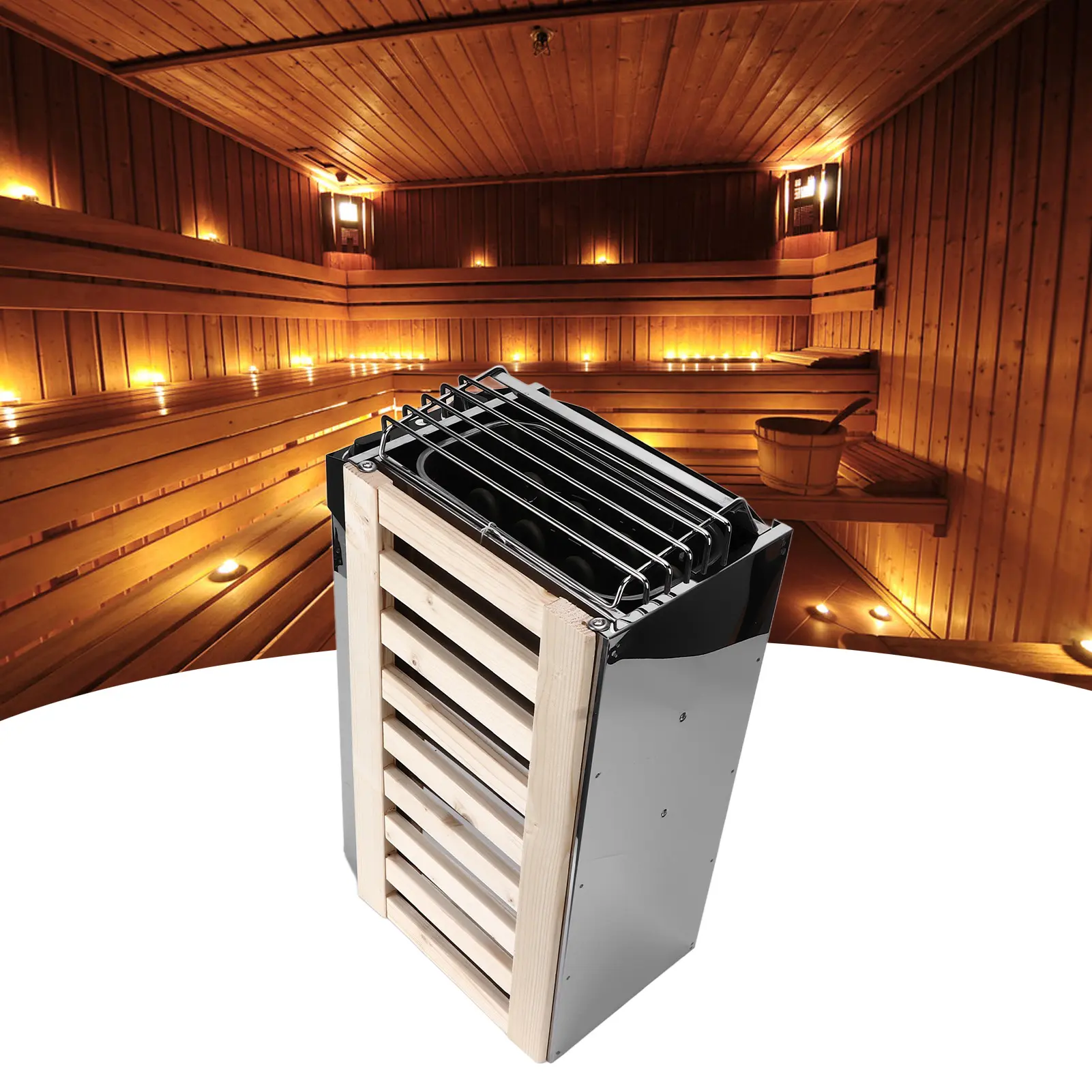 3KW Sauna Stove Stainless Steel Sauna Heater 110V Internal Control Sauna Heating Stove for Bedroom Office