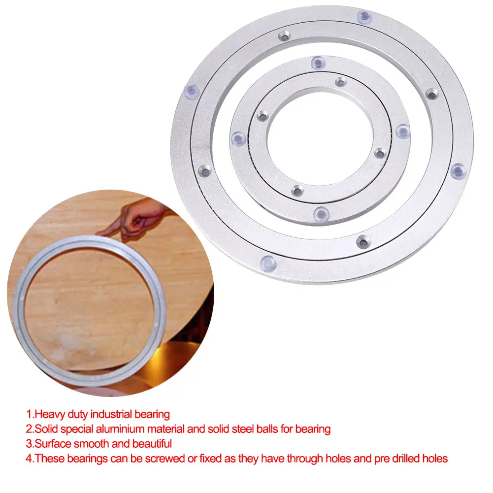 Heavy Duty Aluminium Alloy Rotating Bearing Plate Turntable Round Dining Table