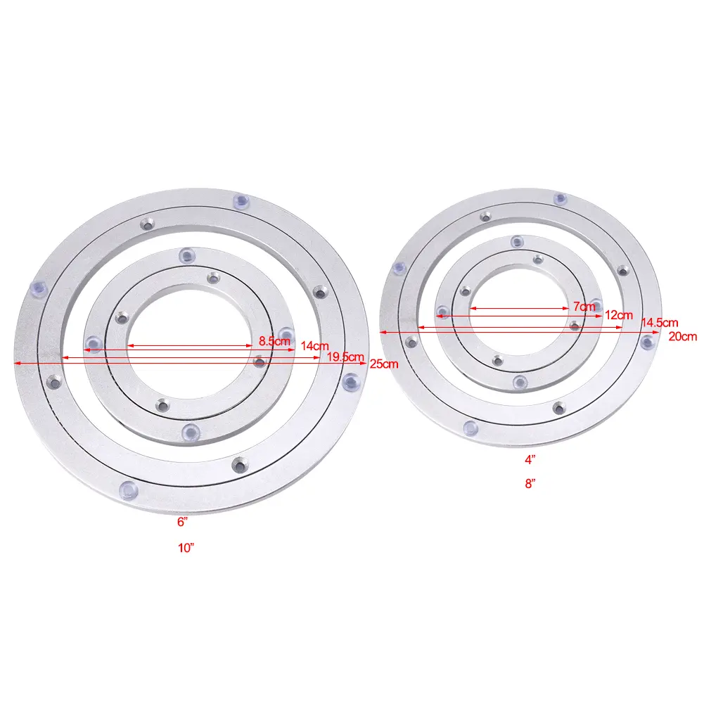 Heavy Duty Aluminium Alloy Rotating Bearing Plate Turntable Round Dining Table