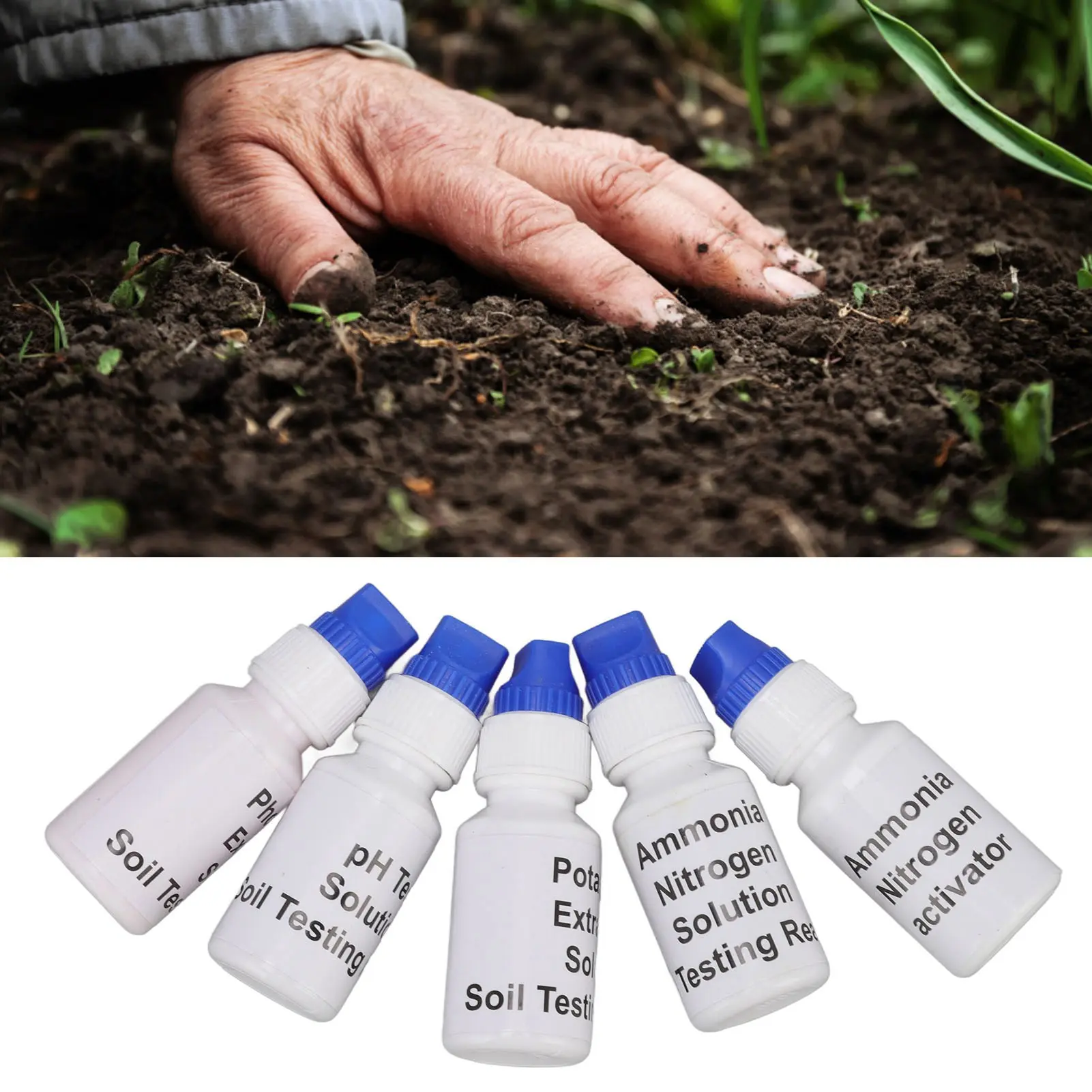 Soil Test Liquid Solution PH Nitrogen Phosphorus Potassium Measuring Soil Test Kit for Agriculture Gardening