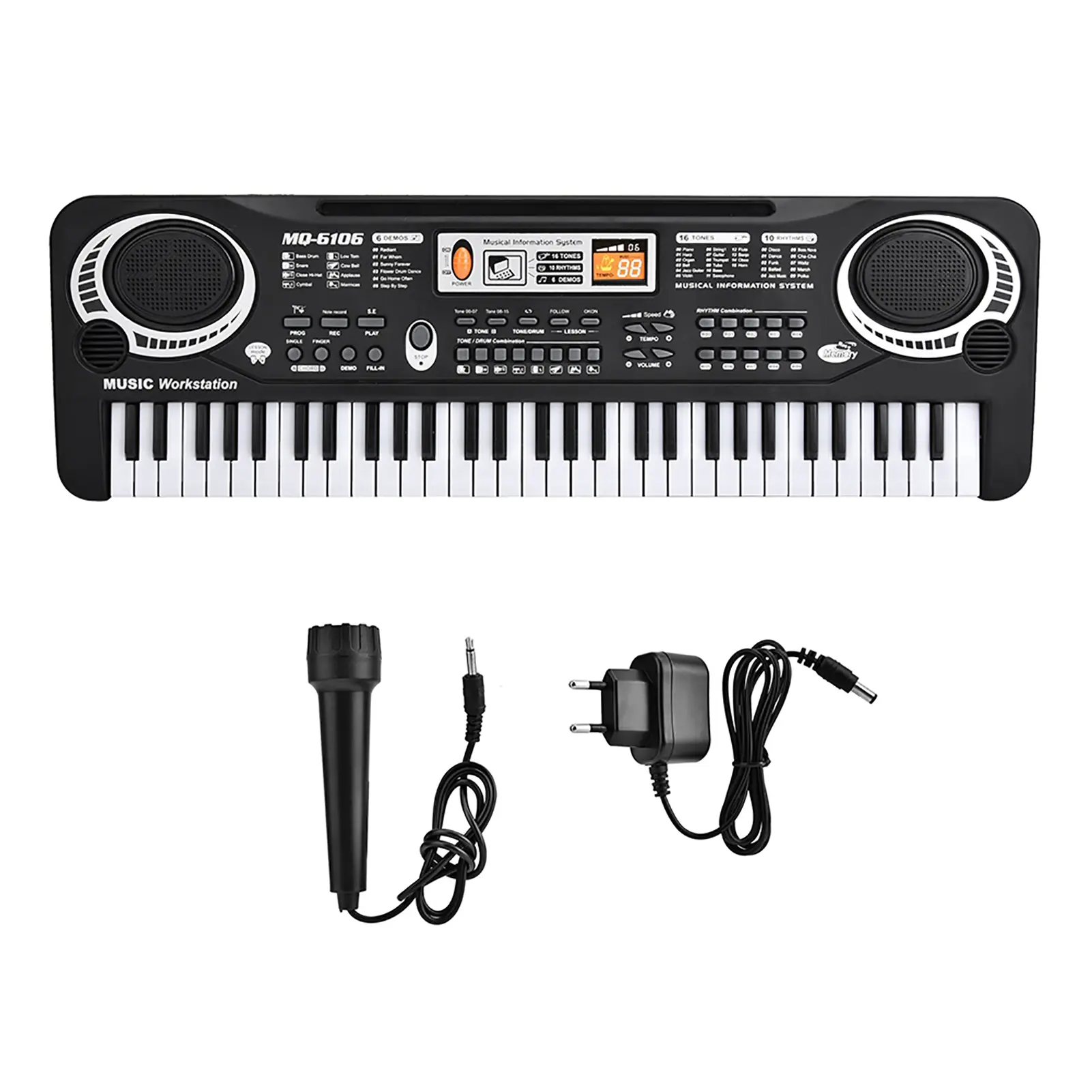 61 Key Electric Piano Digital Key Board Piano Musical Instruments Kids Toy with Microphone