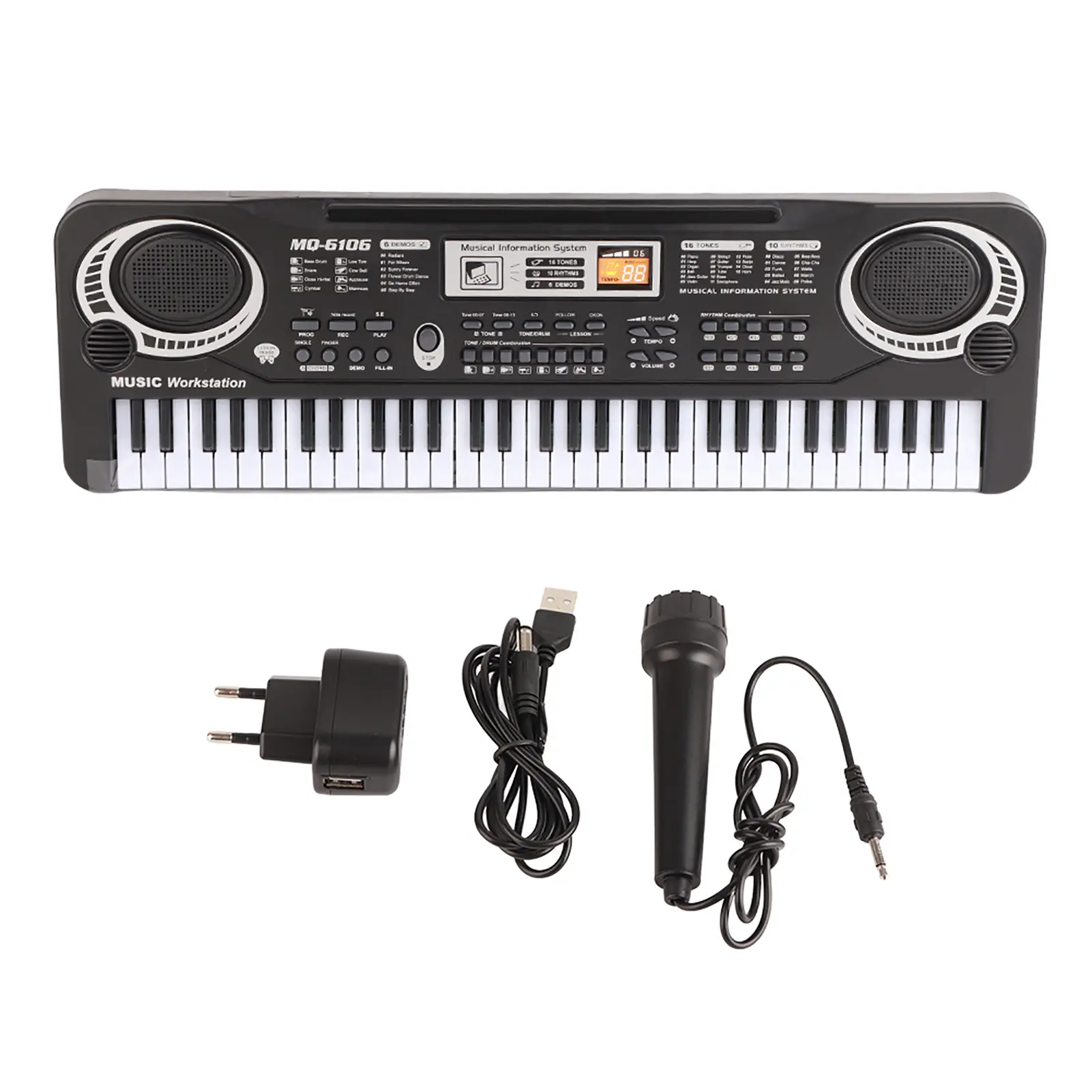 61 Key Electric Piano Digital Key Board Piano Musical Instruments Kids Toy with Microphone