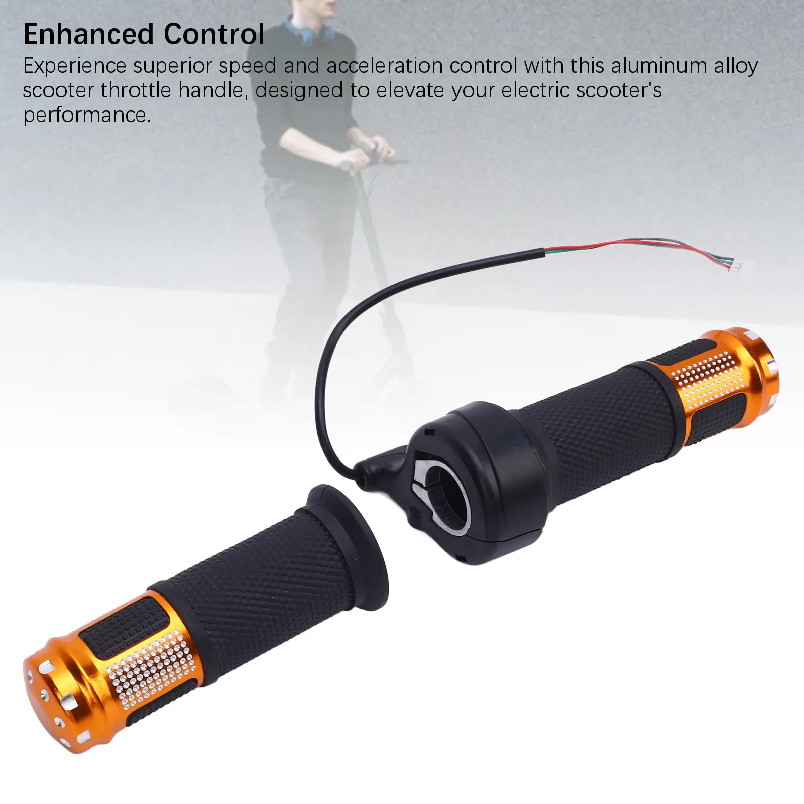 Scooter Throttle Handle Aluminum Alloy Enhanced Control Scooter Electric Throttle Grip for Electric Scooter