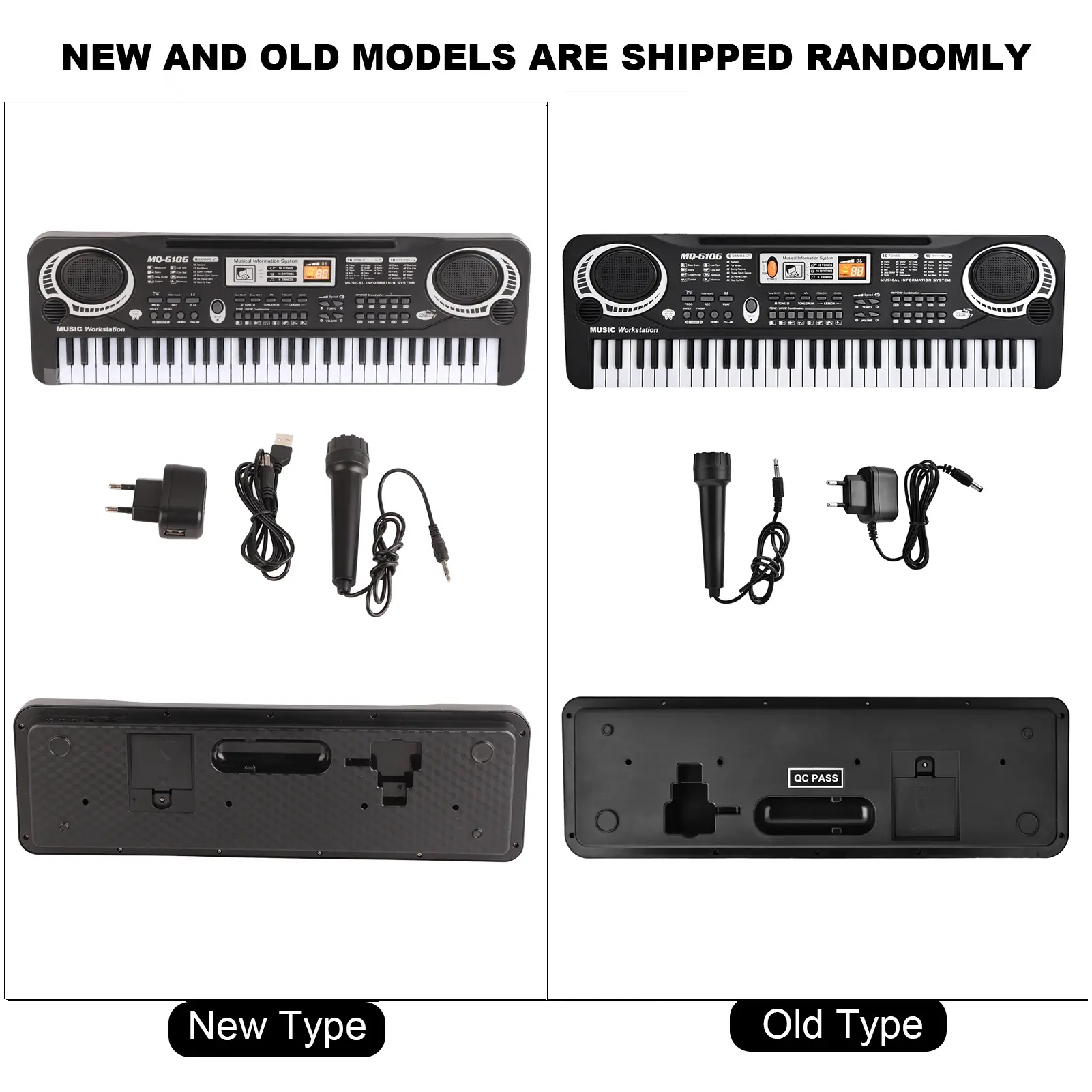 61 Key Electric Piano Digital Key Board Piano Musical Instruments Kids Toy with Microphone