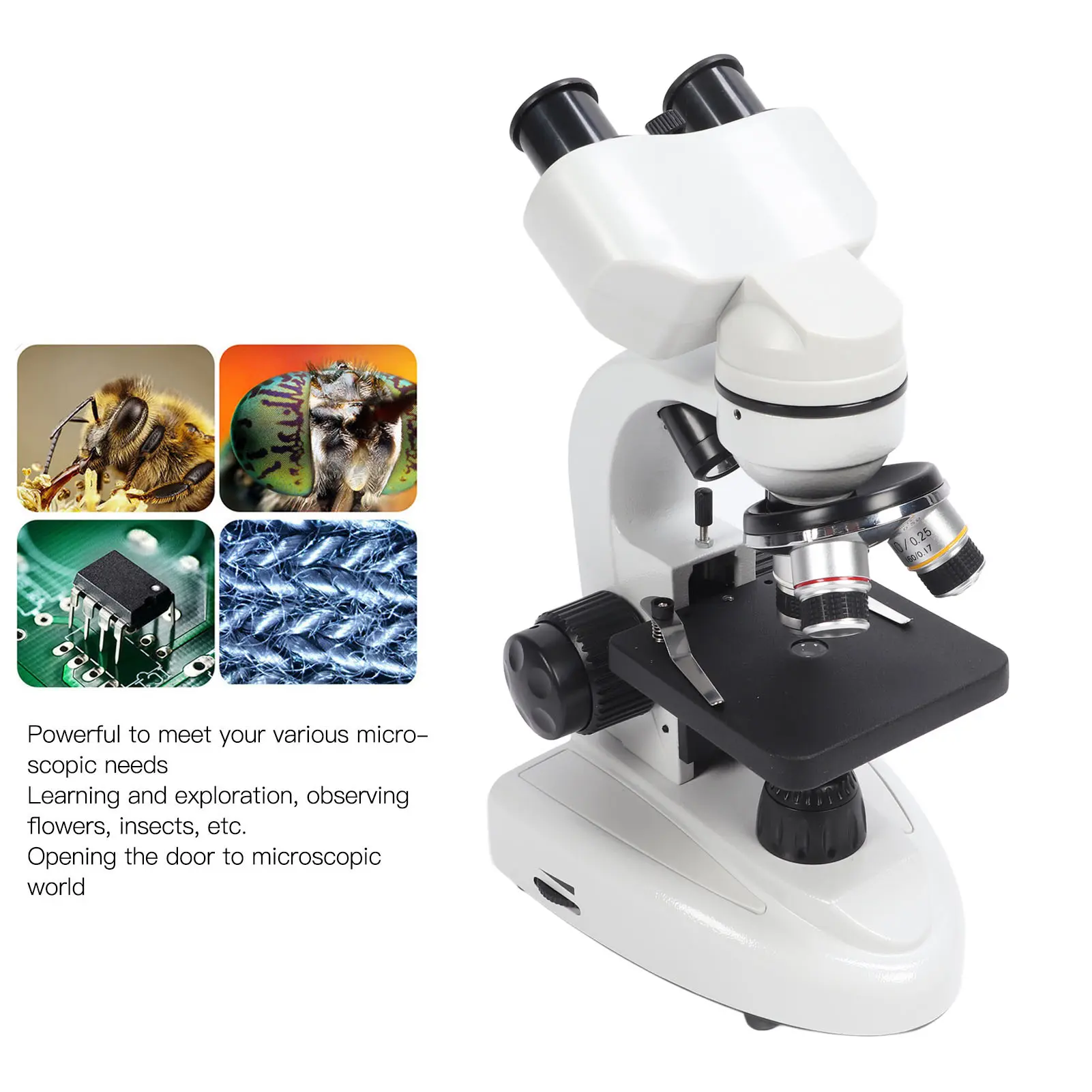 Binocular Microscope 40X‑5000X 360° Rotation Clear Image High Definition for Inspection Laboratory Microscope