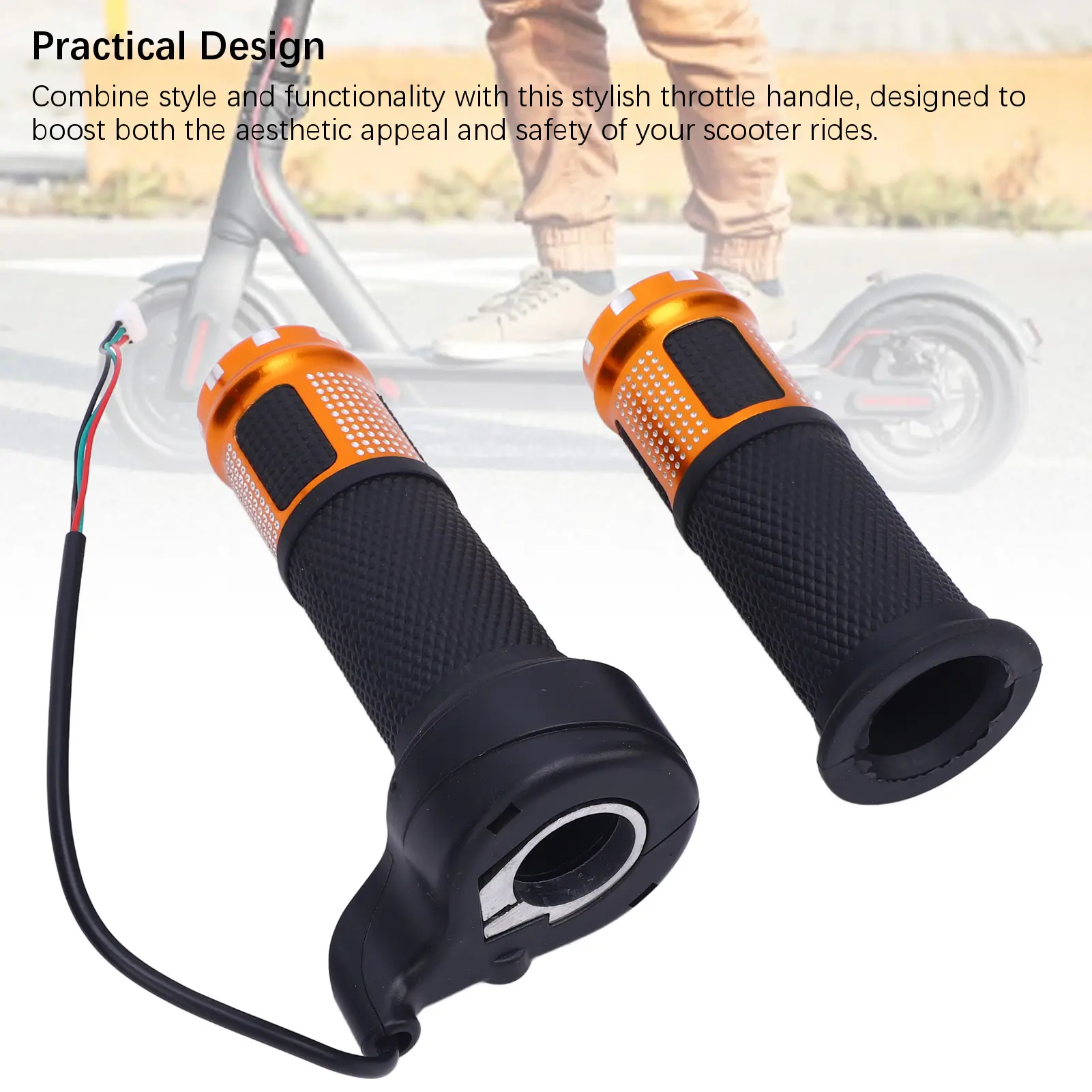 Scooter Throttle Handle Aluminum Alloy Enhanced Control Scooter Electric Throttle Grip for Electric Scooter