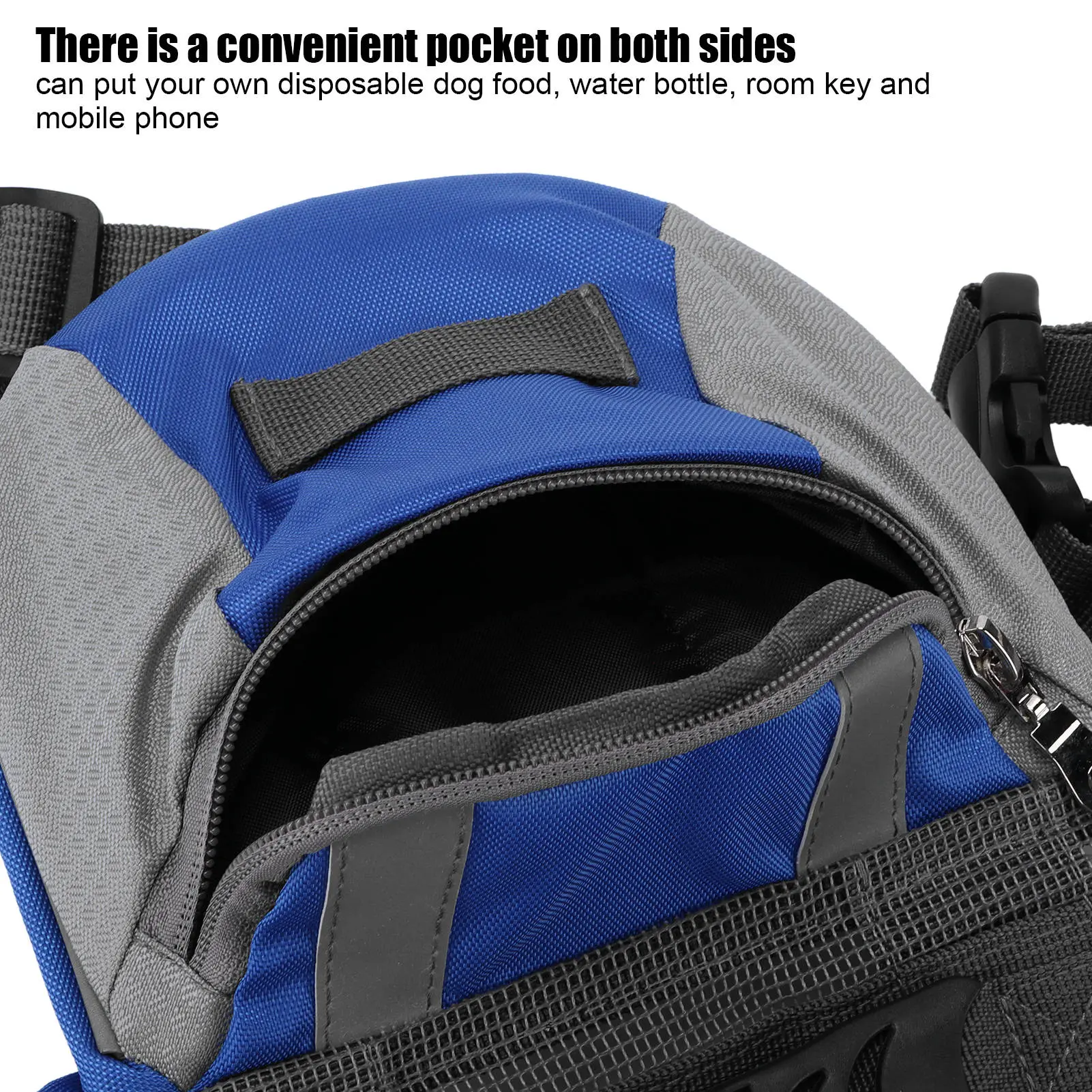 Hound Dog Saddlebags Camping Hiking Reflective Strip Backpack Saddle Bag for Small Medium Large Dogs