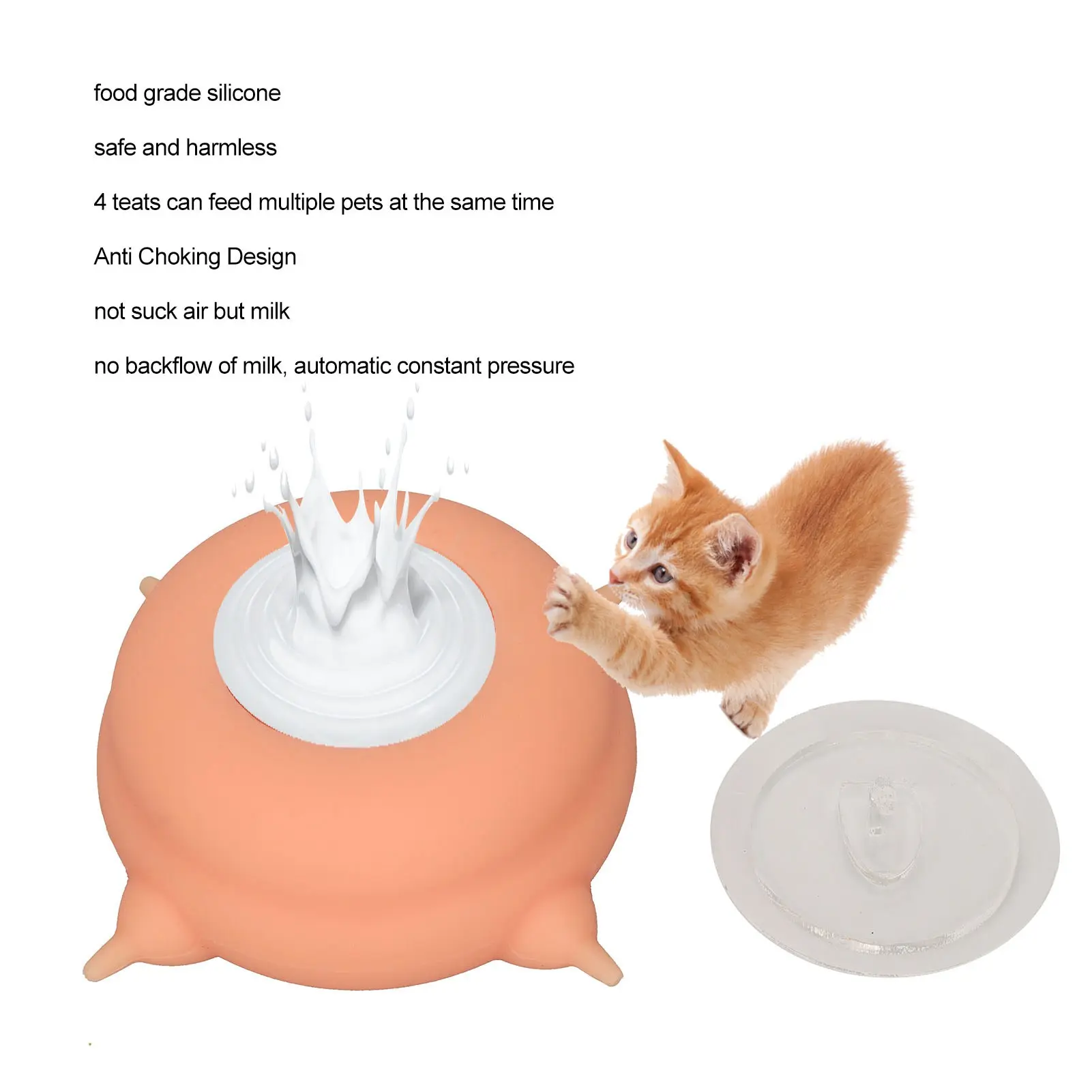 Puppy Milk Feeder Simulated Nipple Puppy Nursing Station  Prevent Choking High Temperature Resistant for Multiple Puppies