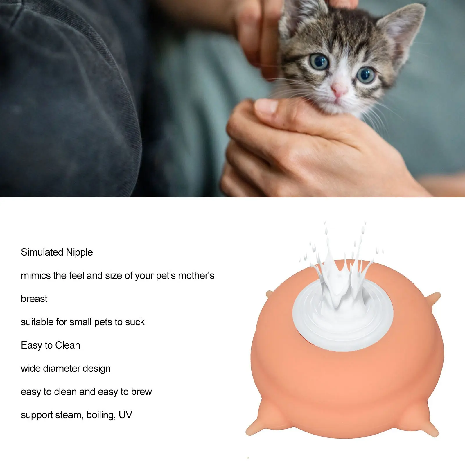 Puppy Milk Feeder Simulated Nipple Puppy Nursing Station  Prevent Choking High Temperature Resistant for Multiple Puppies