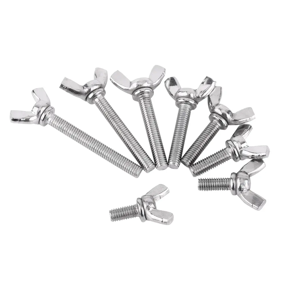 5pcs Bag 304 Stainless Steel Wing Butterfly Screws Bolts Wingbolt Machine Fastener