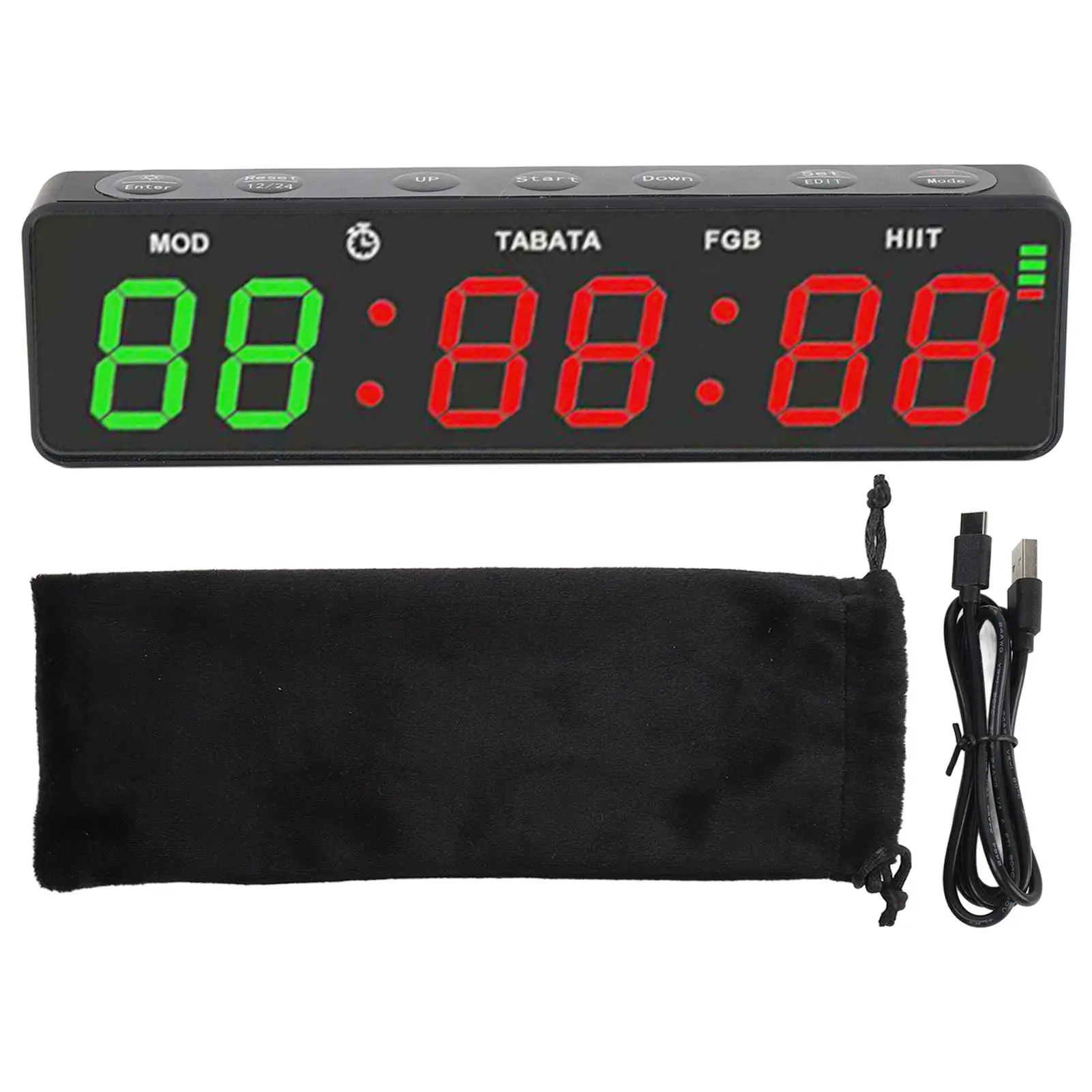 Magnetic Gym Timer Magnetic Rechargeable Workout Interval Fitness Digital Timer with Stopwatch for Home Garage Boxing