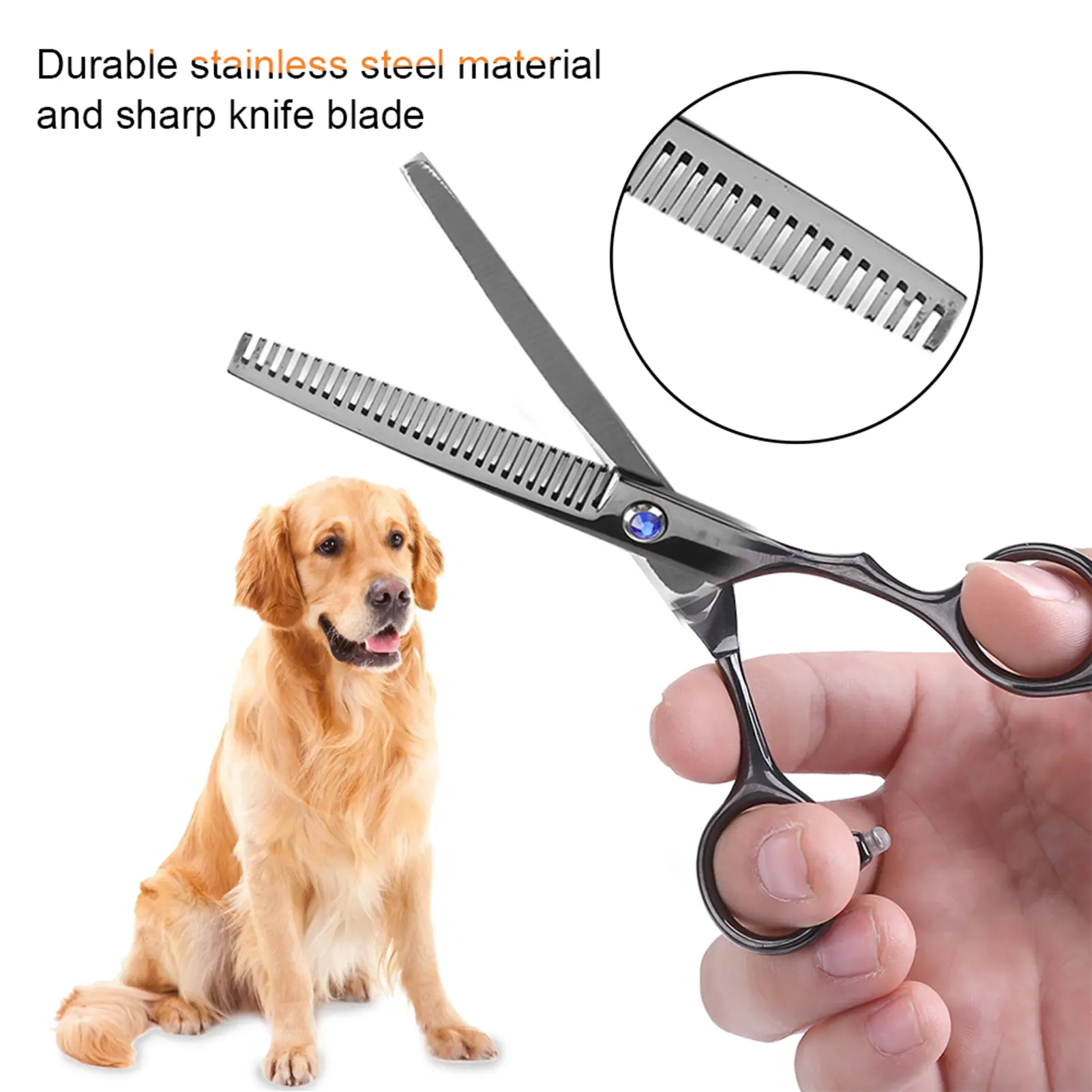 7Pcs Pet Grooming Scissors Kit Dog Cat Hairdressing Shears Set Cutting Thinning Haircut Tools