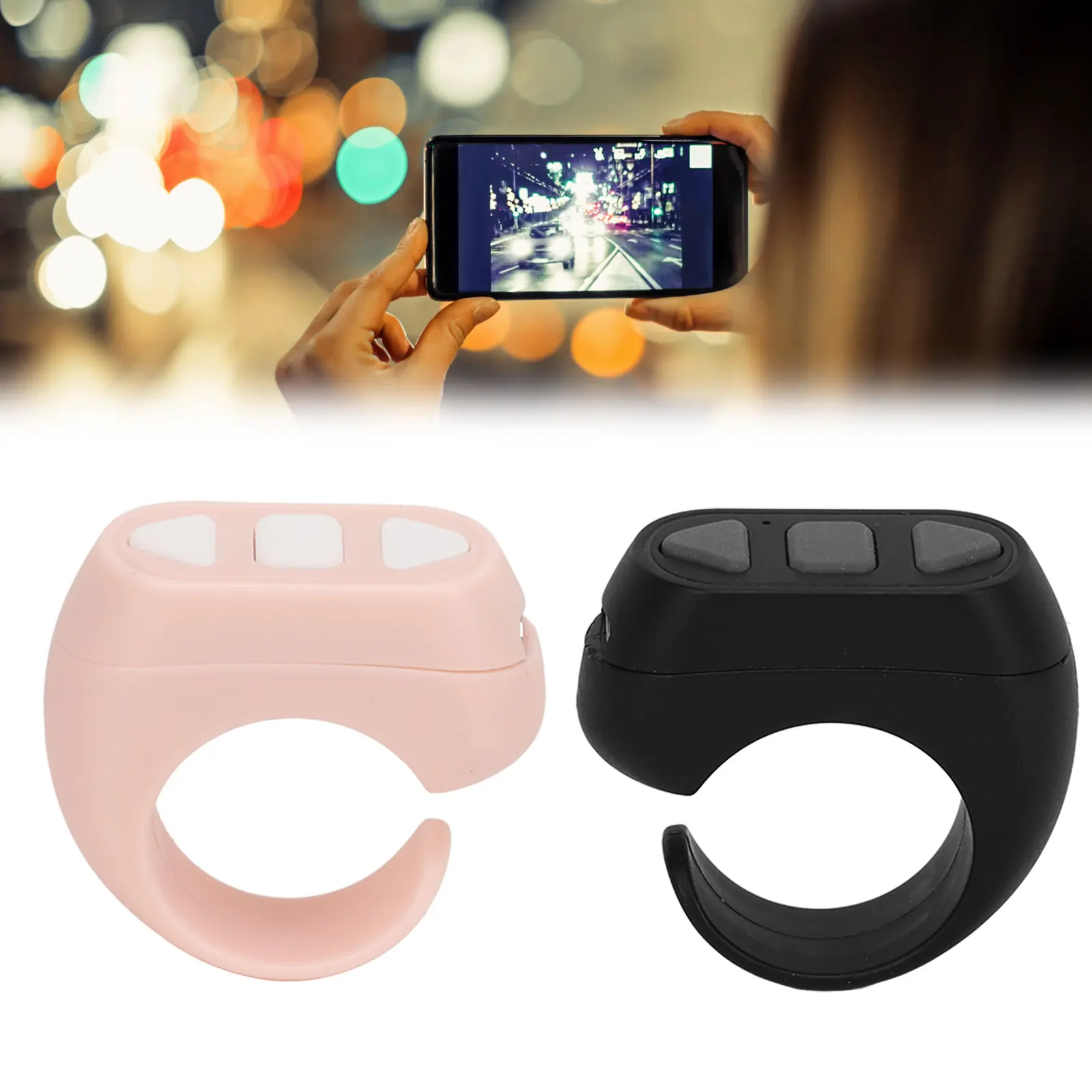 App Bluetooth Remote Control Page Turner Phone Remote Control Ring Phone Novel Watch TV Turn Page Click Like Selfie Device ZL 03