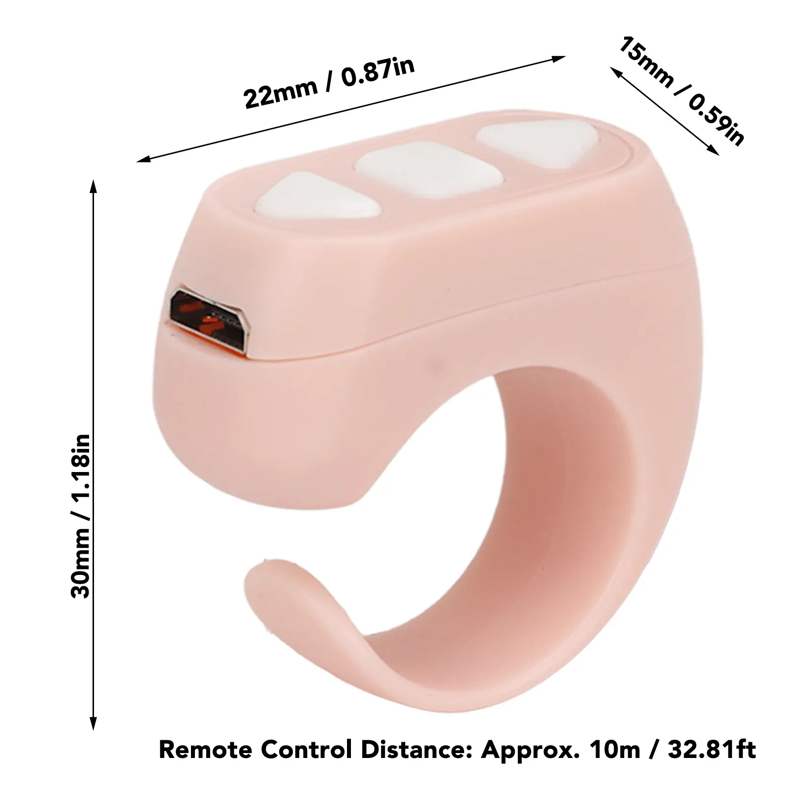 App Bluetooth Remote Control Page Turner Phone Remote Control Ring Phone Novel Watch TV Turn Page Click Like Selfie Device ZL 03