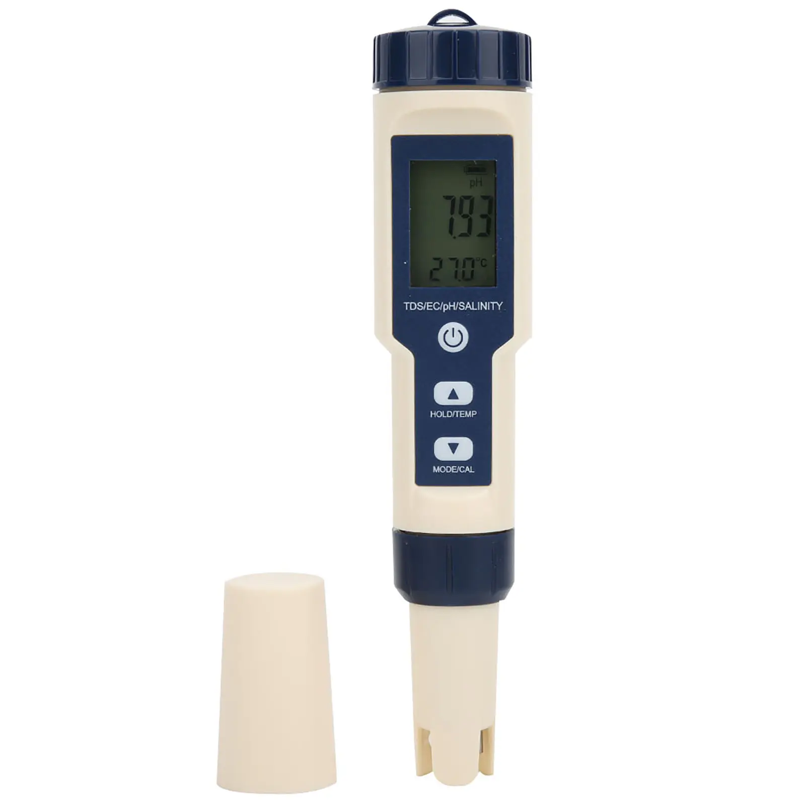 Water Quality Tester EZ-9909 5 in 1 Function Water Quality Testing Meter PH Salinity TDS EC Tester with Backlight