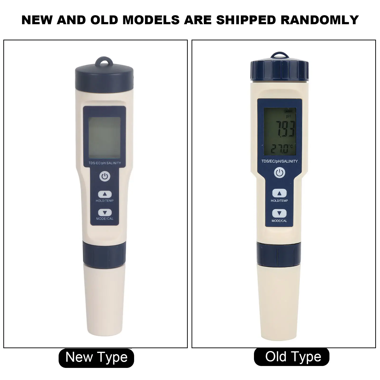 Water Quality Tester EZ-9909 5 in 1 Function Water Quality Testing Meter PH Salinity TDS EC Tester with Backlight