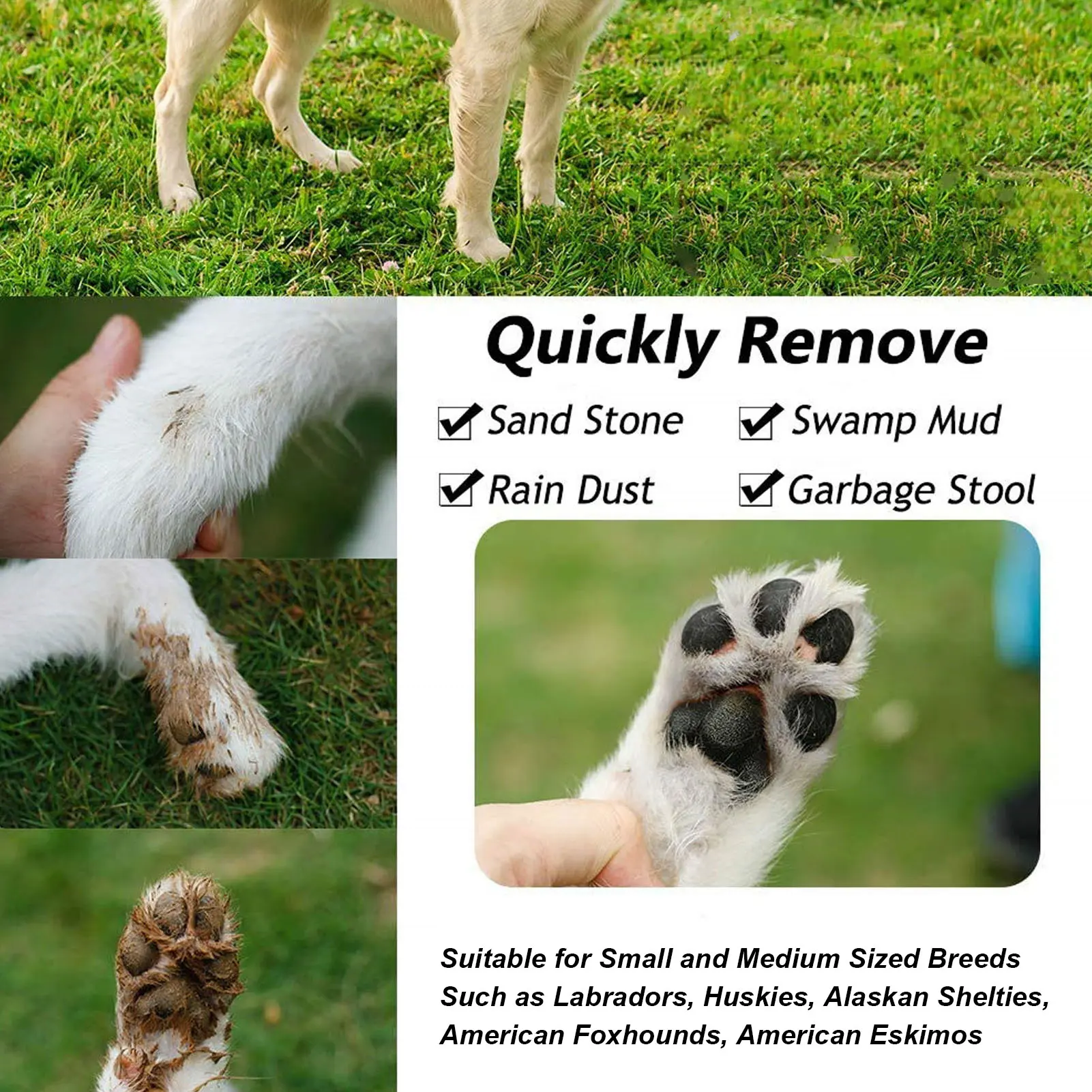 Pet Paw Washer Automatic USB Rechargeable Soft Brushes Portable Dog Foot Cleaner for Small Medium Dogs