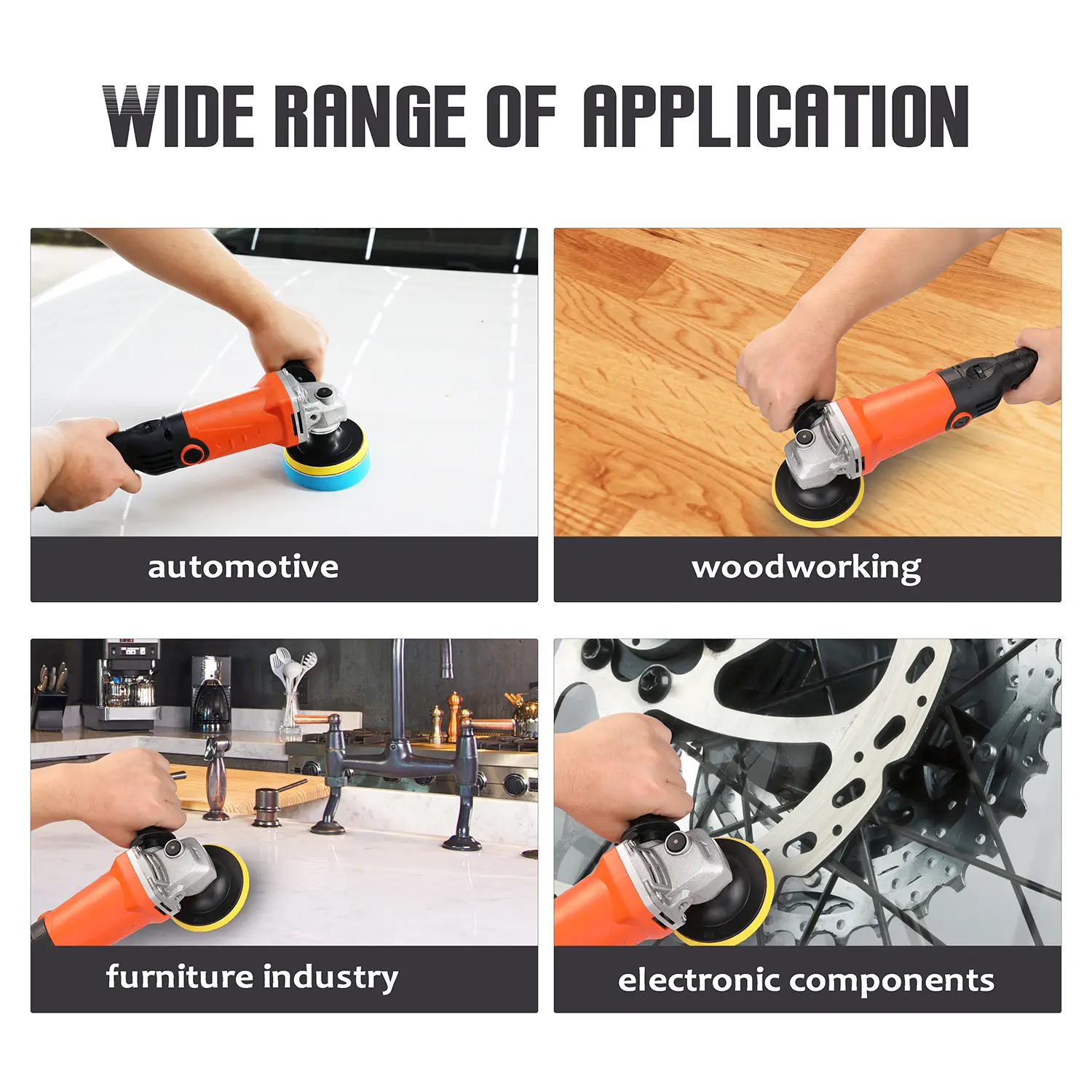 1200W Adjustable Speed Car Electric Polisher Waxing Machine Automobile Furniture Polishing Tool
