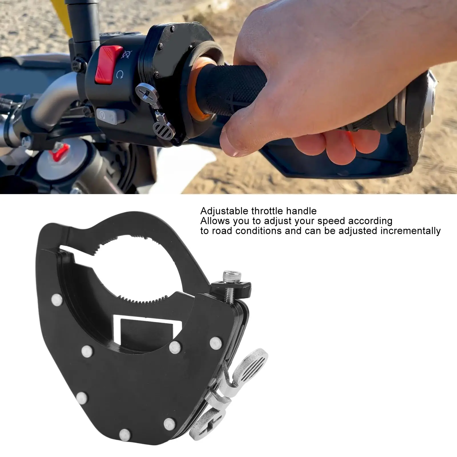 Motorcycle Throttle Lock Universal Rustproof Adjustable Control Throttle Assist Lock Retainer