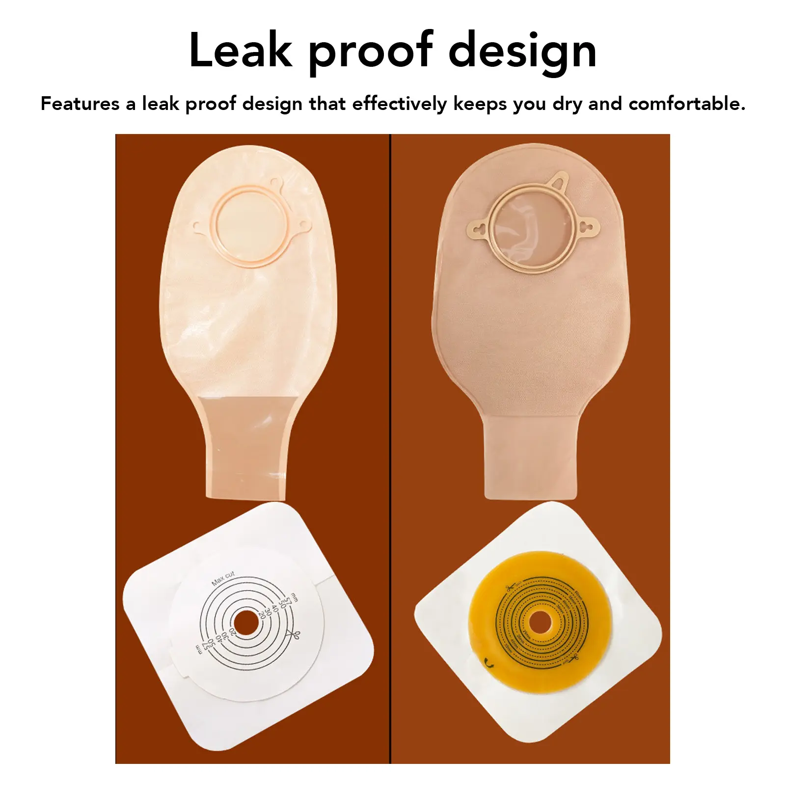 Colostomy Bag Nonwoven ABS Leak Proof Portable Ostomy Pouch for Ileostomy Stoma Care