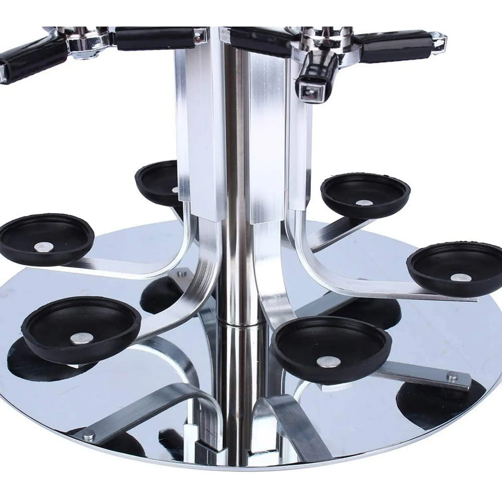 Rotating Wall Mounted 6 Bottle Stand Optic Dispenser Drinks Wine Steel Bar Butler
