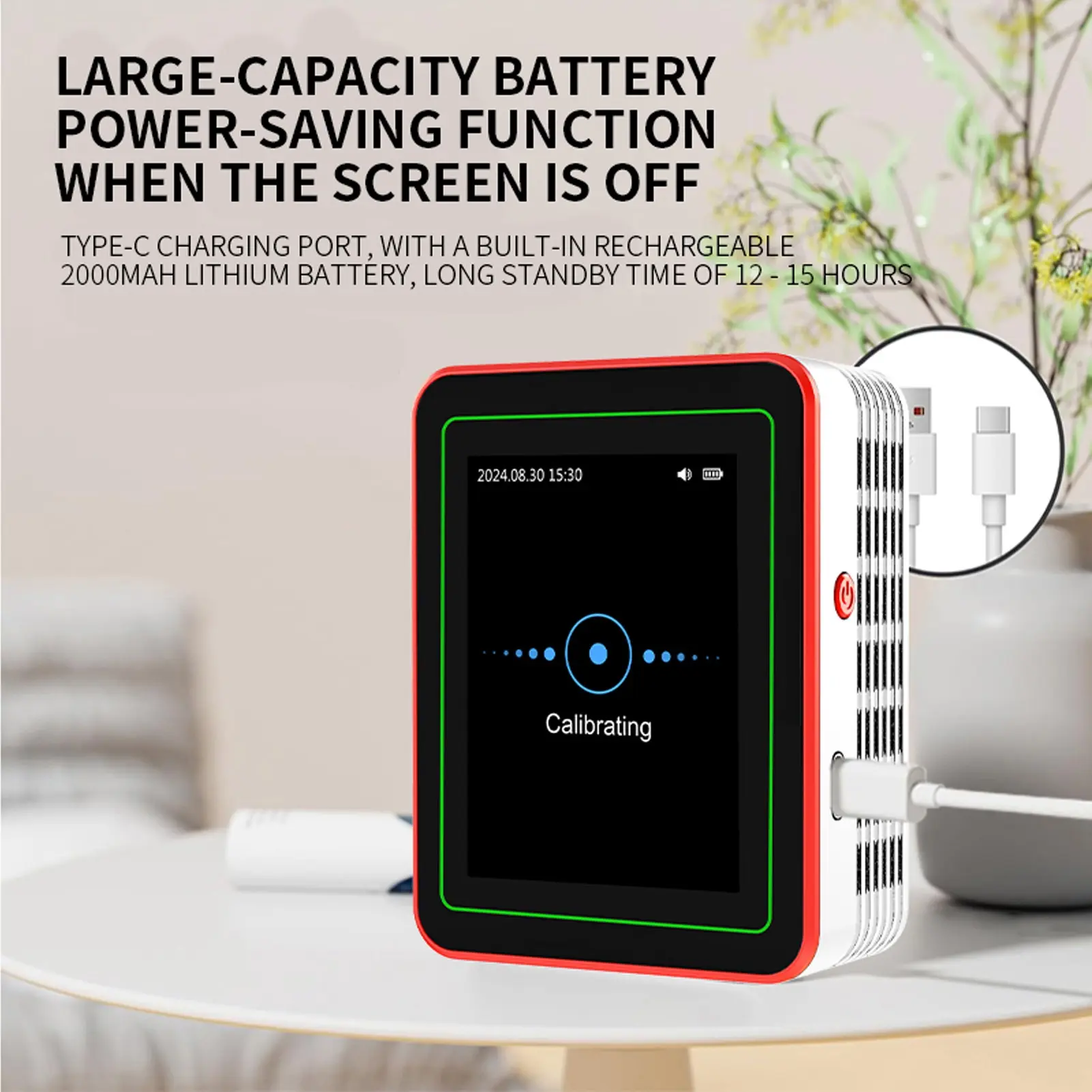 Air Quality Meter 18 in 1 CO2 TVOC HCHO PM2.5 PM10 Temp Humid Detect Tester Indoor Battery Powered Data Storage