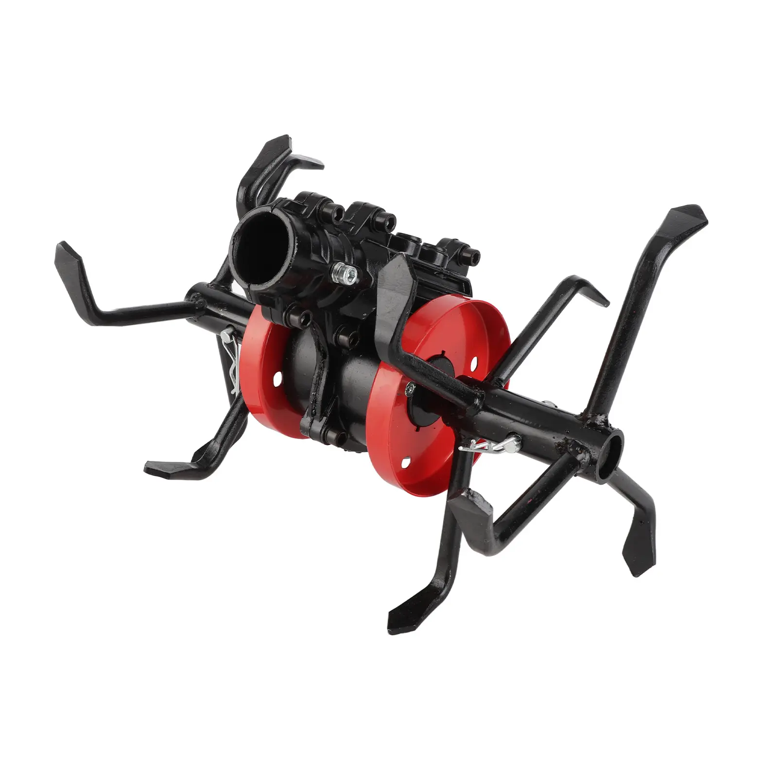 6 Claw Brush Cutter Grass Wheel Soil Loosen Head Mini Tiller Deep Plowing Wheel for Garden Tiller Cultivator 28mm 9 Tooth