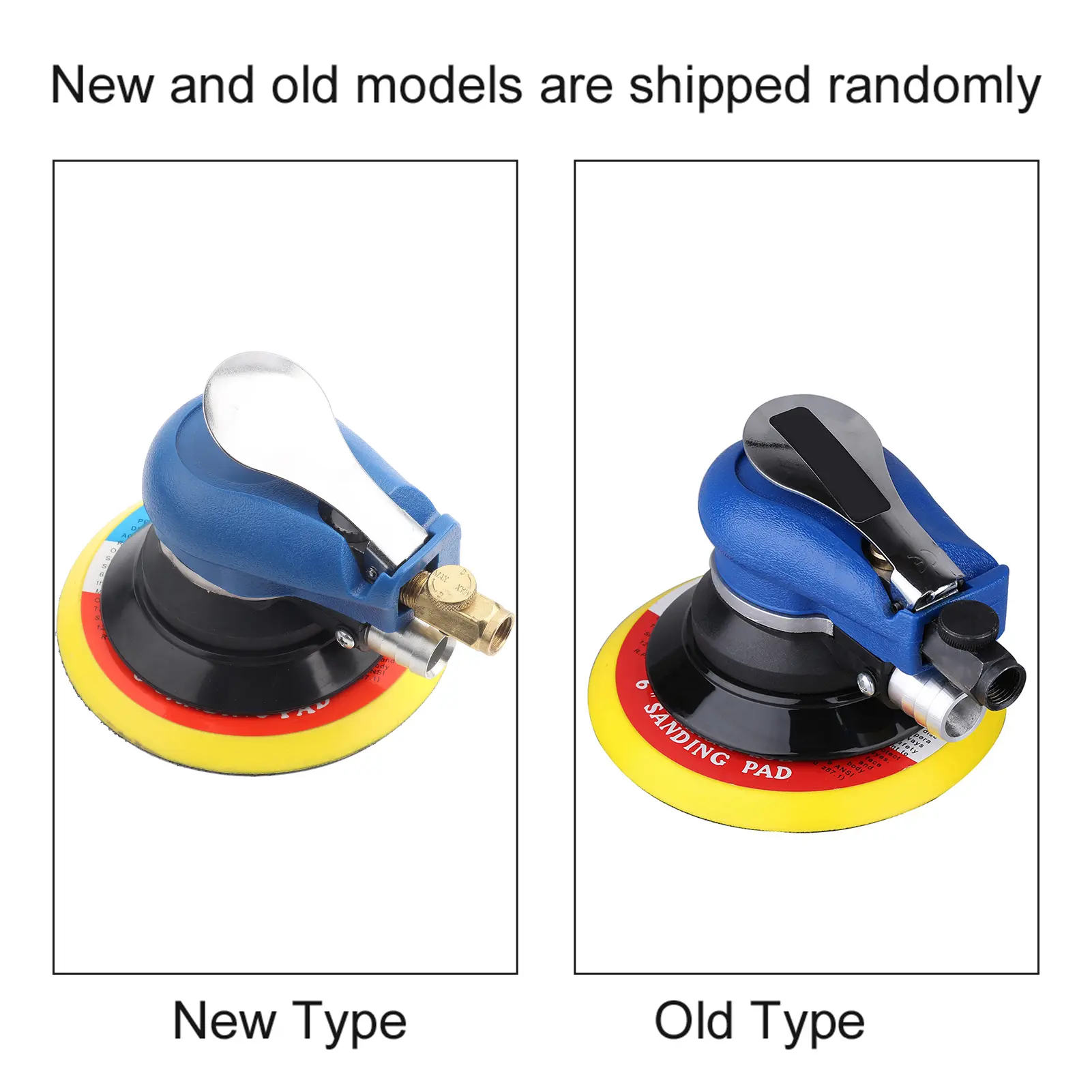 1pc Air Random Orbital Palm Sander for 6inch 150mm Pad Pneumatic Tool with Dust Collection Hose