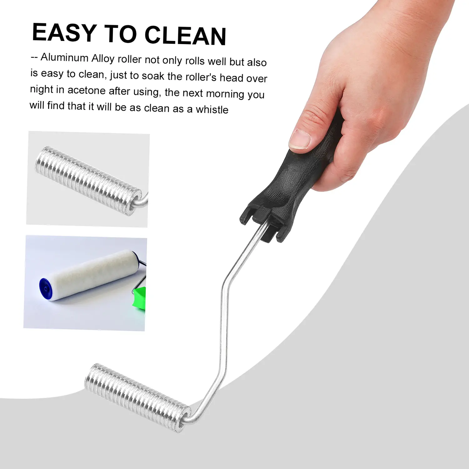 3Pcs Fiberglass Roller Tools Kit Fiberglass Bubble Paddle Tool Laminating Paint Roller Kit for Mold Resin Fiberglass Resin Tub S