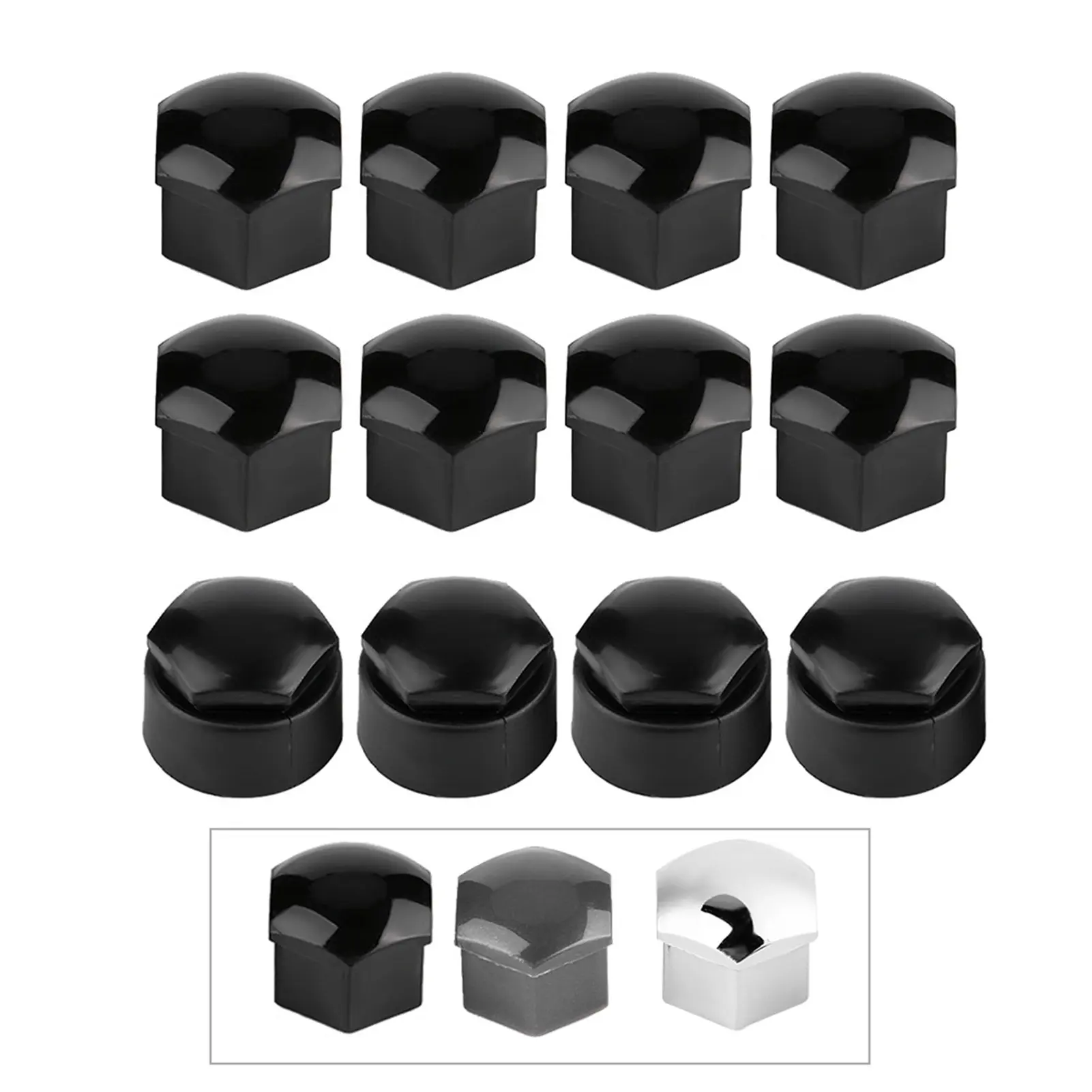 20pcs 17mm Nut Car Wheel Auto Hub Screw Protection Antitheft Cover Cap